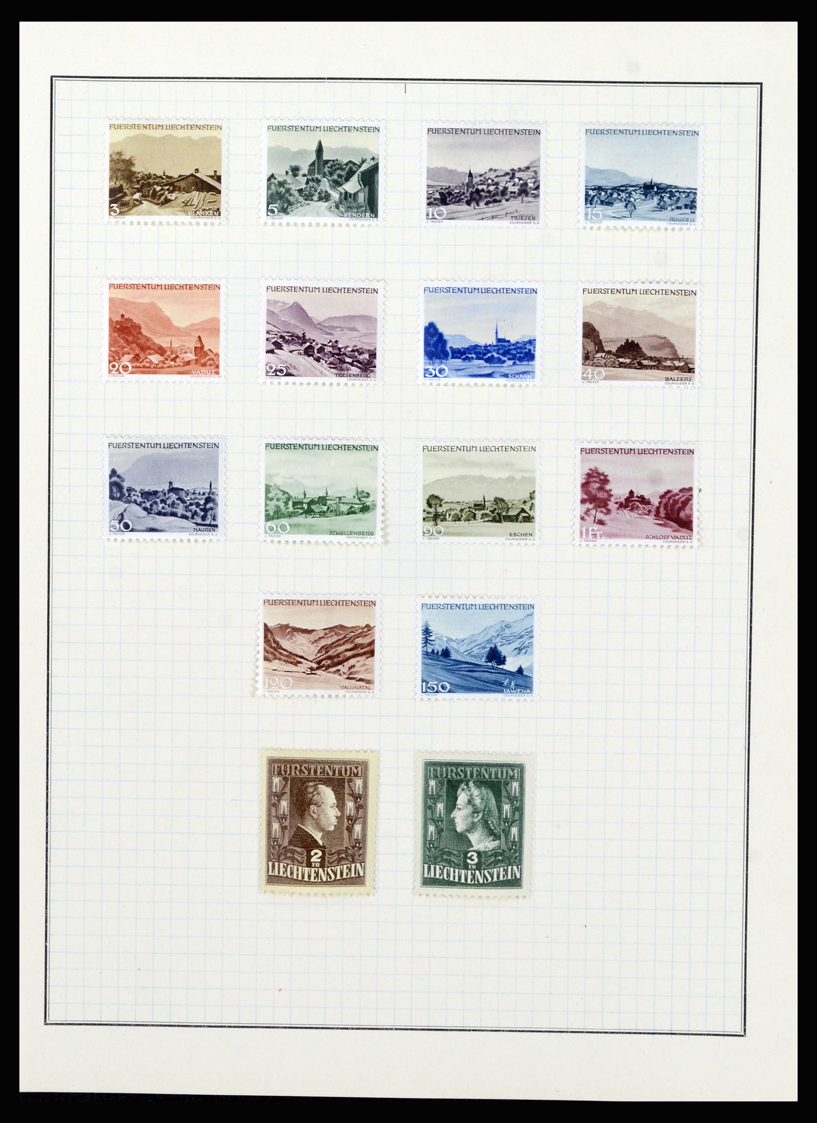 36766 021 - Postzegelverzameling 36766 Liechtenstein 1912-1955.