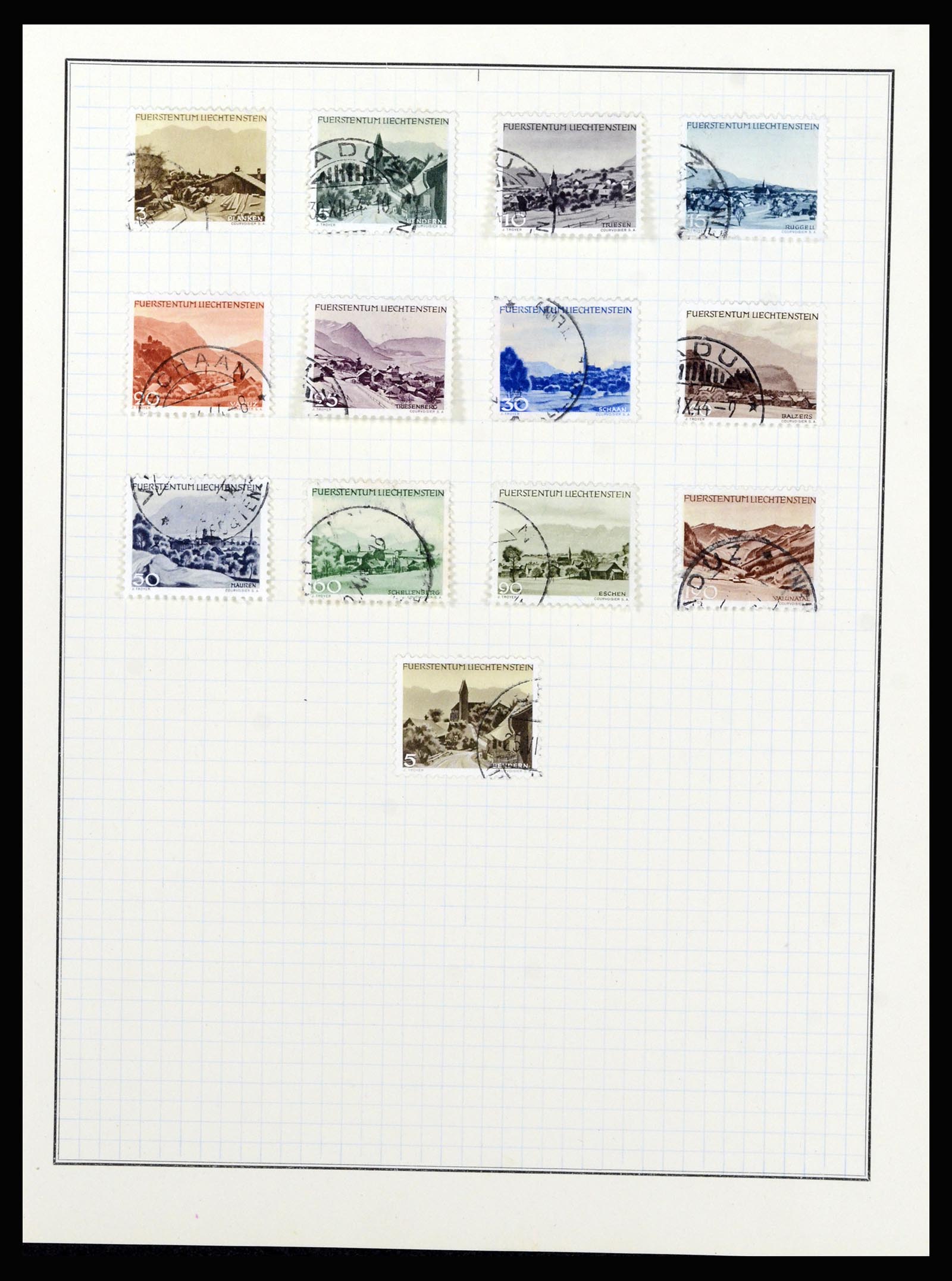 36766 023 - Stamp collection 36766 Liechtenstein 1912-1955.
