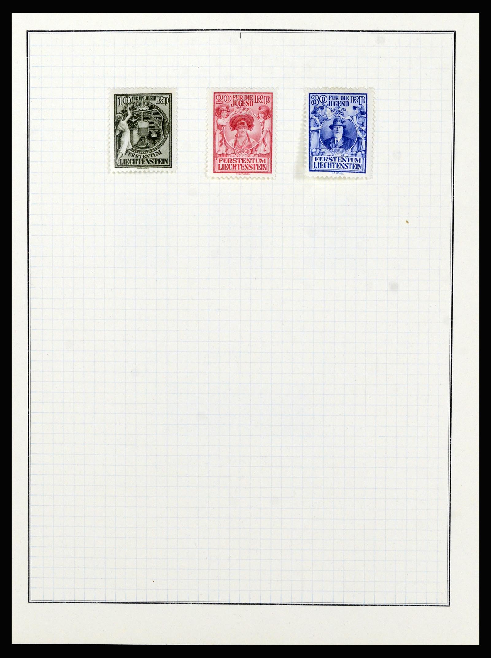 36766 025 - Postzegelverzameling 36766 Liechtenstein 1912-1955.