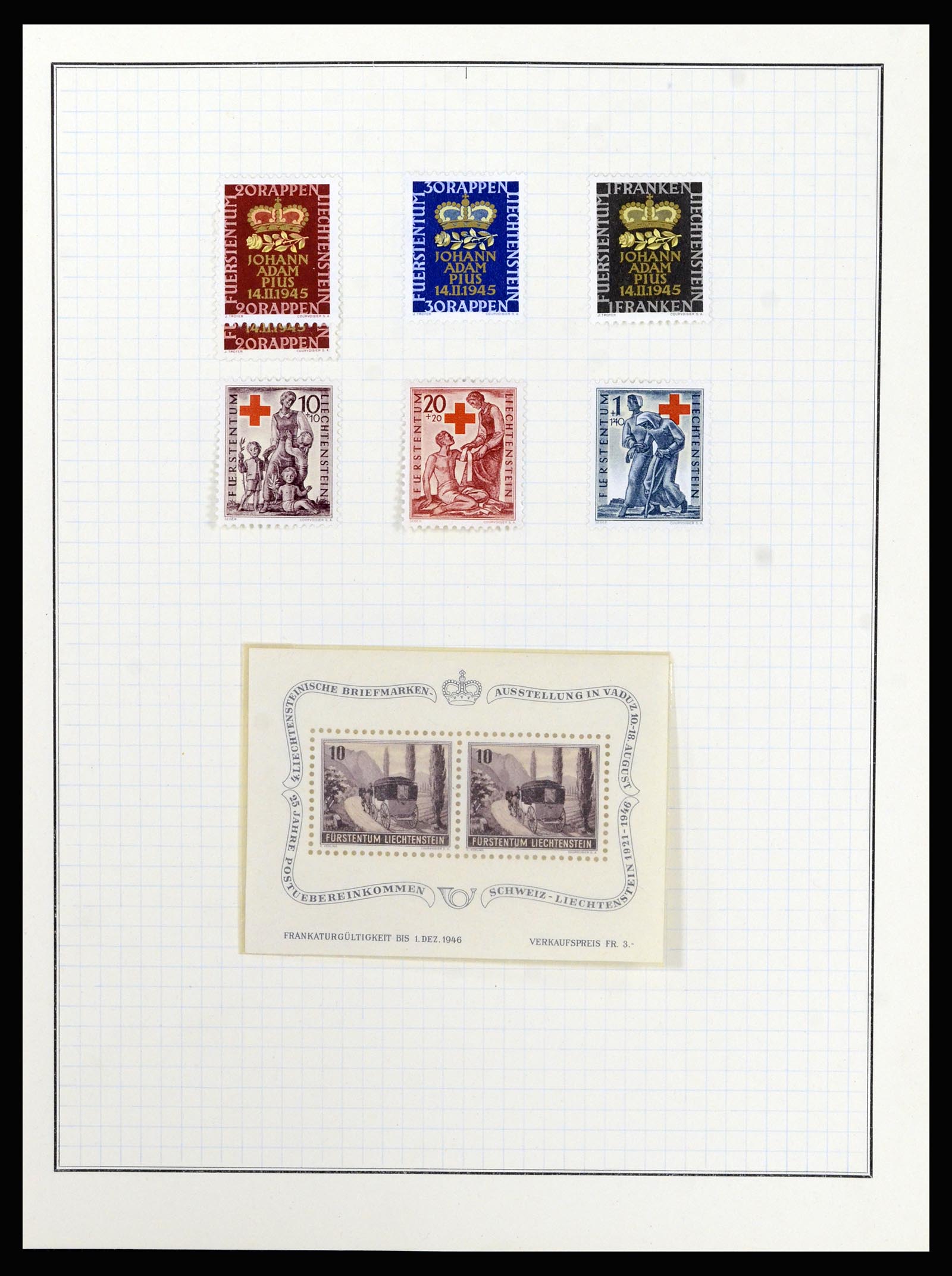 36766 026 - Stamp collection 36766 Liechtenstein 1912-1955.