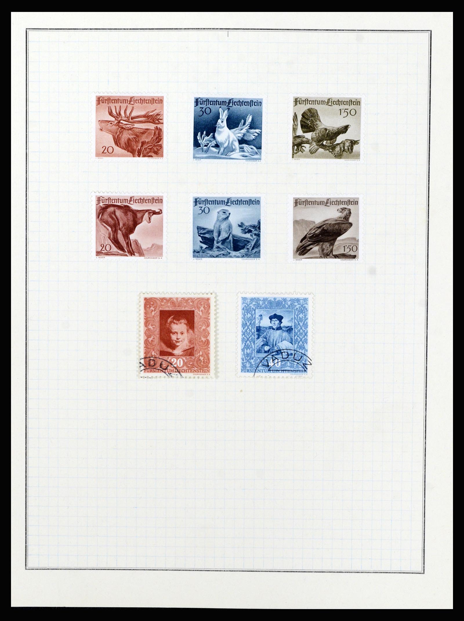 36766 027 - Stamp collection 36766 Liechtenstein 1912-1955.