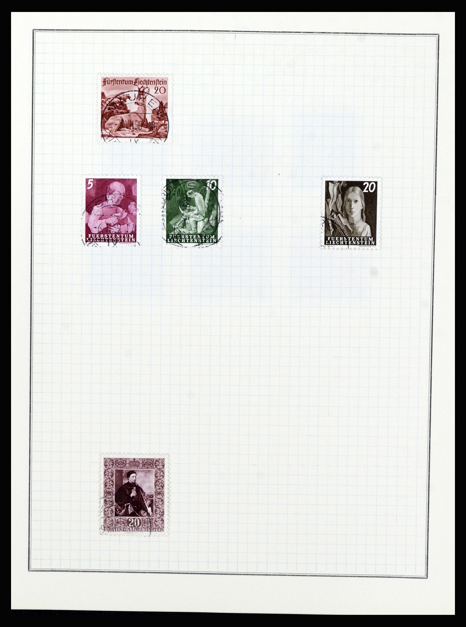36766 029 - Postzegelverzameling 36766 Liechtenstein 1912-1955.