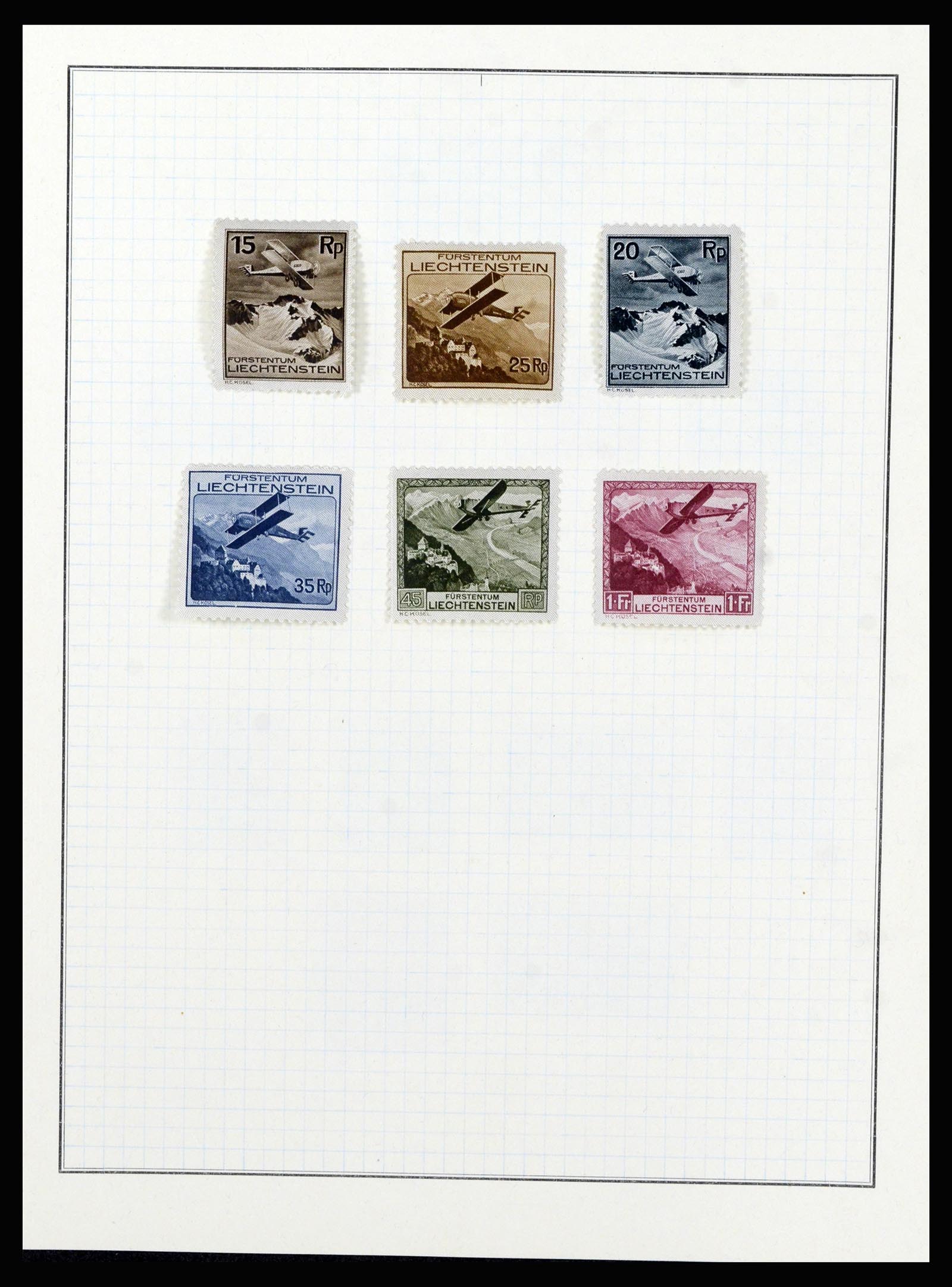 36766 030 - Stamp collection 36766 Liechtenstein 1912-1955.