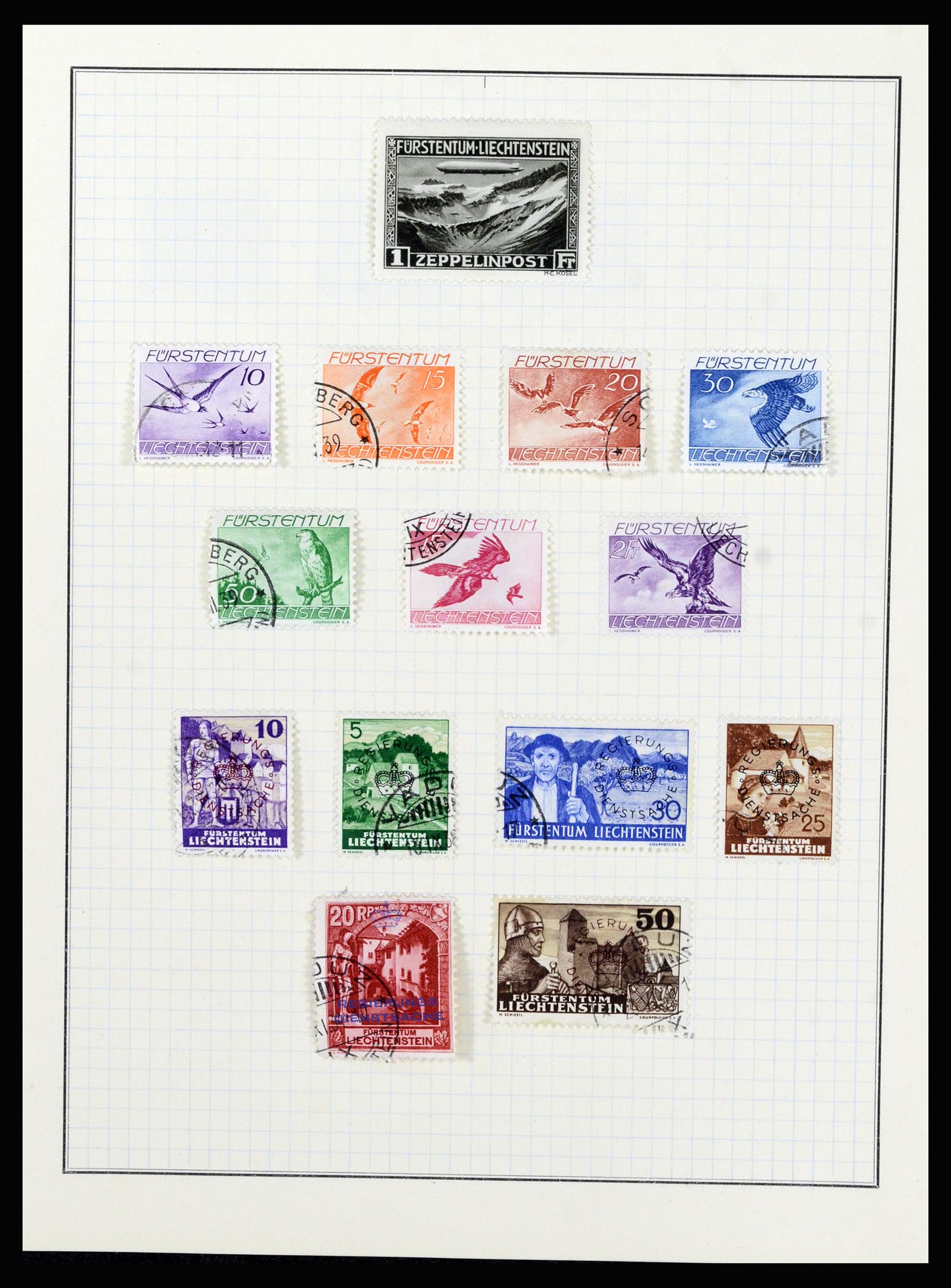 36766 031 - Postzegelverzameling 36766 Liechtenstein 1912-1955.