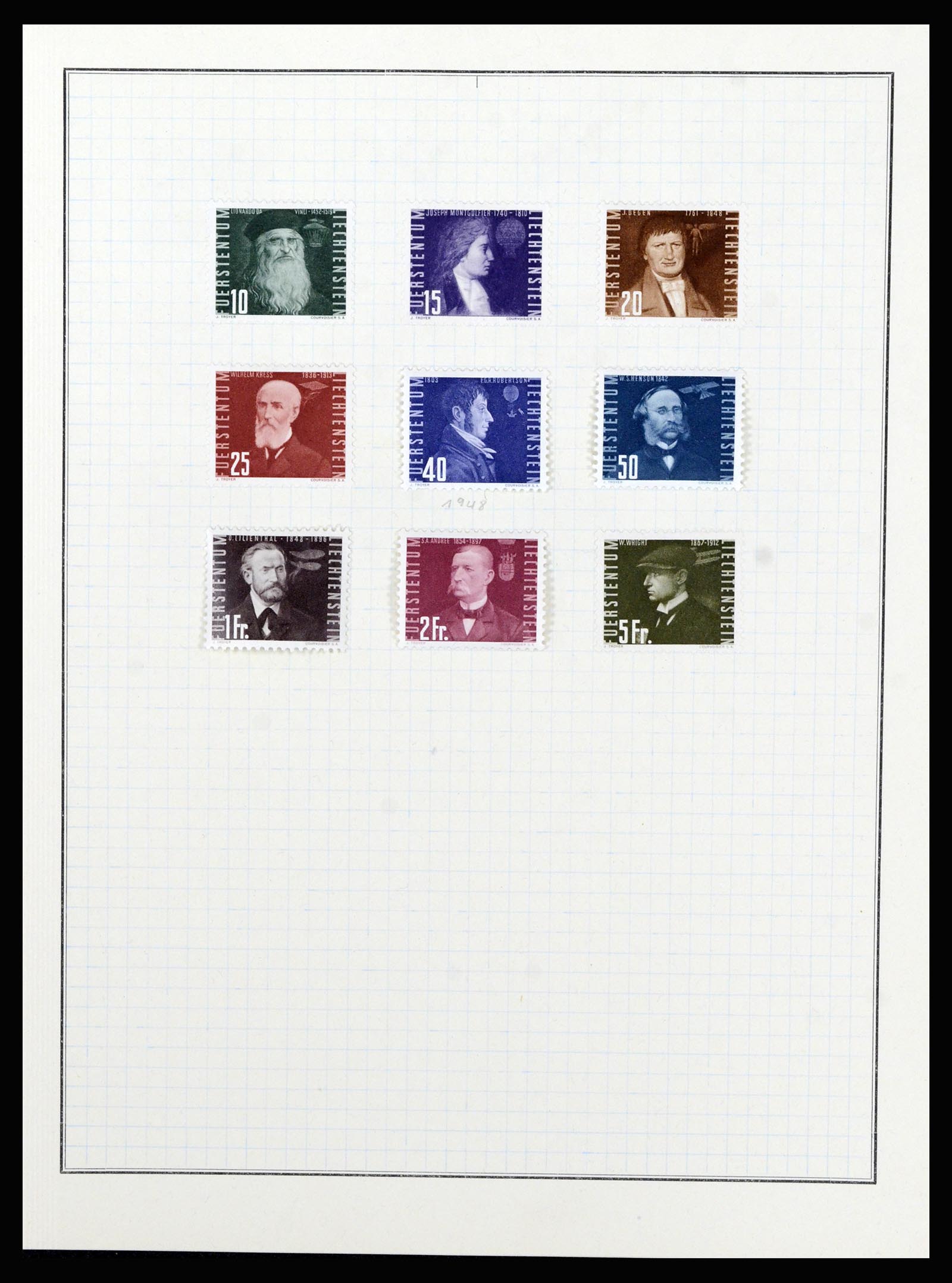 36766 034 - Stamp collection 36766 Liechtenstein 1912-1955.