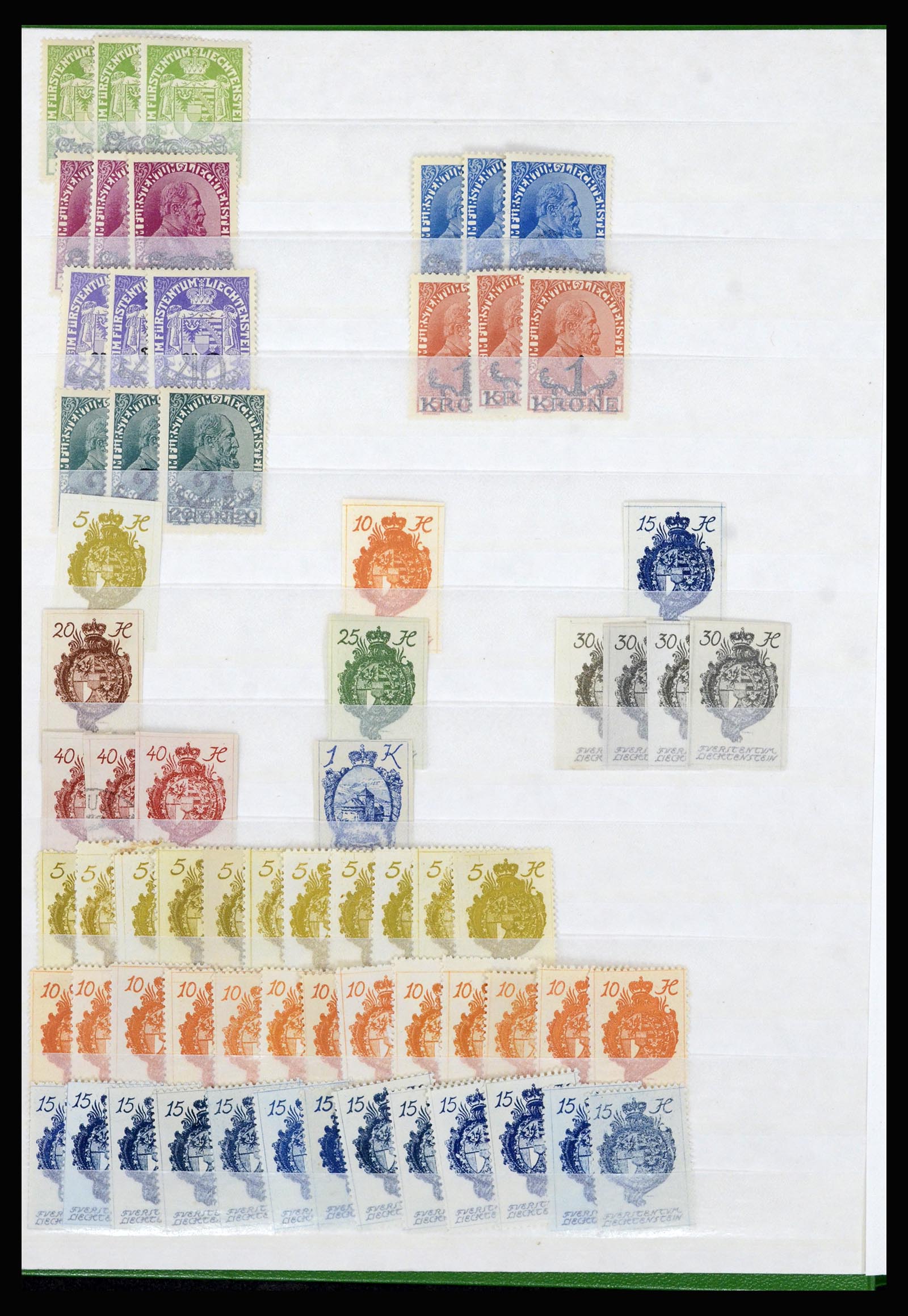 36766 038 - Postzegelverzameling 36766 Liechtenstein 1912-1955.