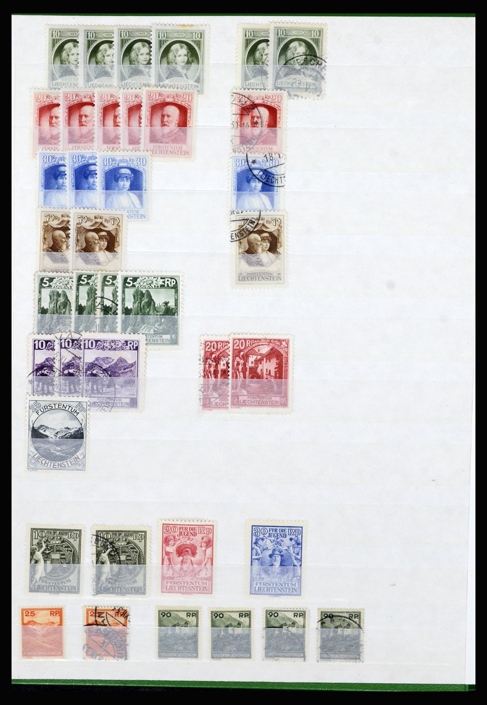 36766 042 - Stamp collection 36766 Liechtenstein 1912-1955.