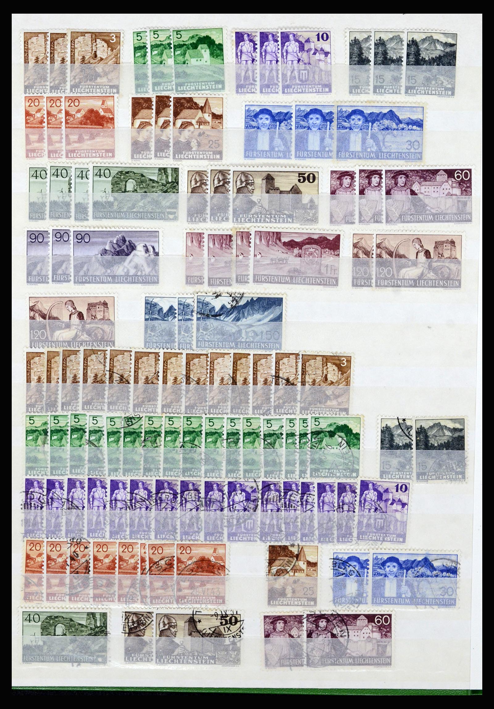 36766 044 - Postzegelverzameling 36766 Liechtenstein 1912-1955.