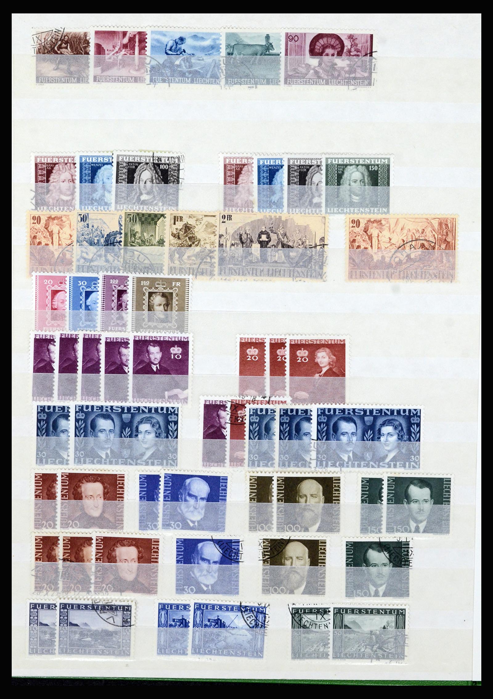 36766 046 - Postzegelverzameling 36766 Liechtenstein 1912-1955.