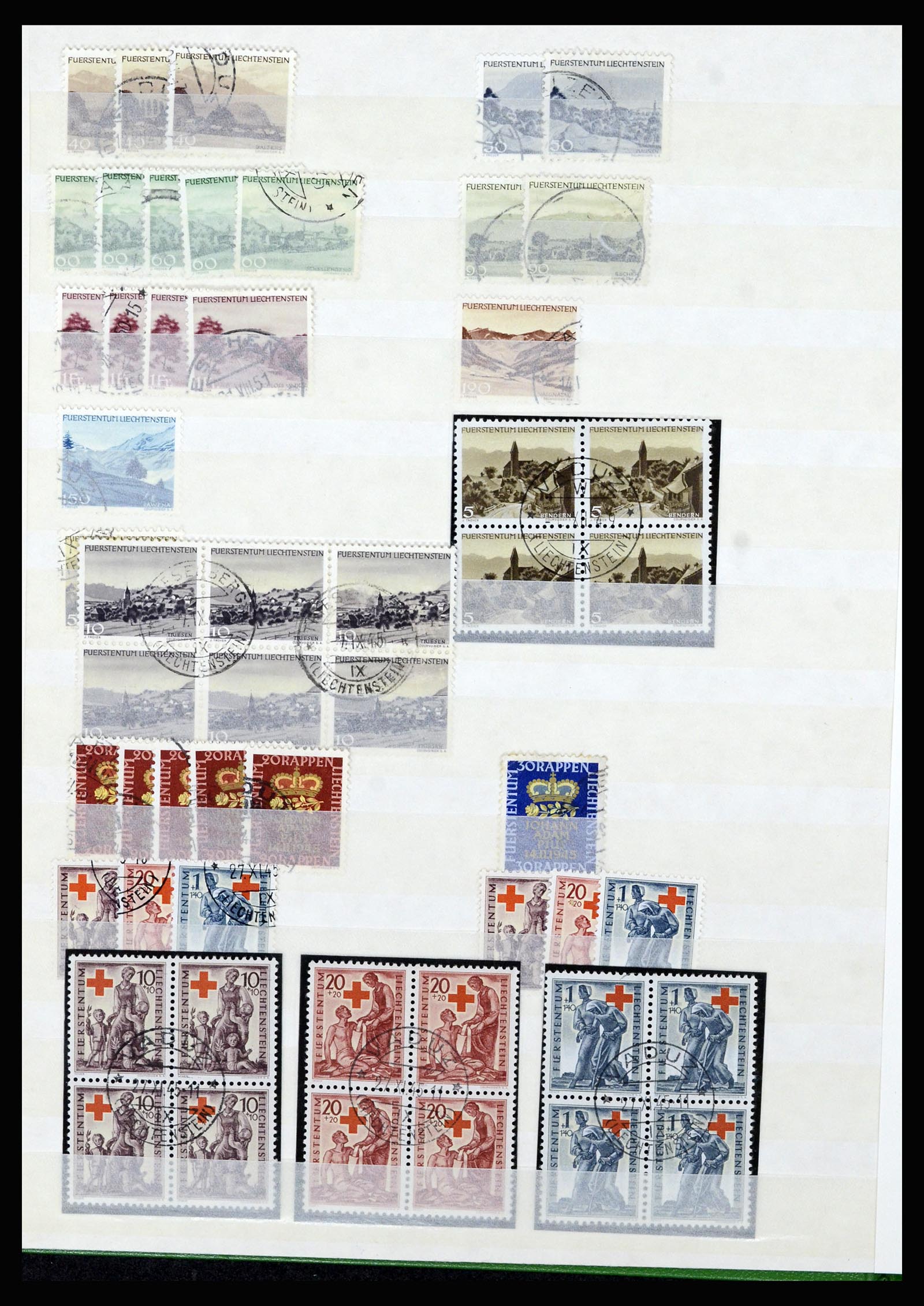36766 048 - Postzegelverzameling 36766 Liechtenstein 1912-1955.
