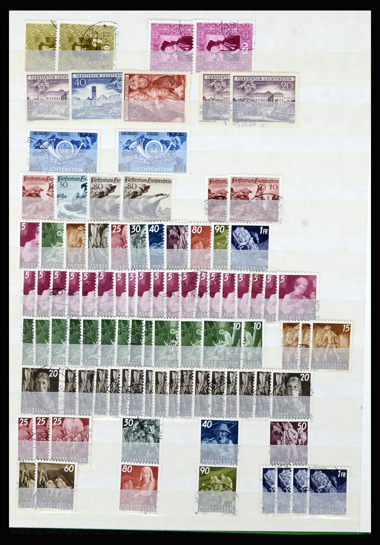 36766 050 - Postzegelverzameling 36766 Liechtenstein 1912-1955.