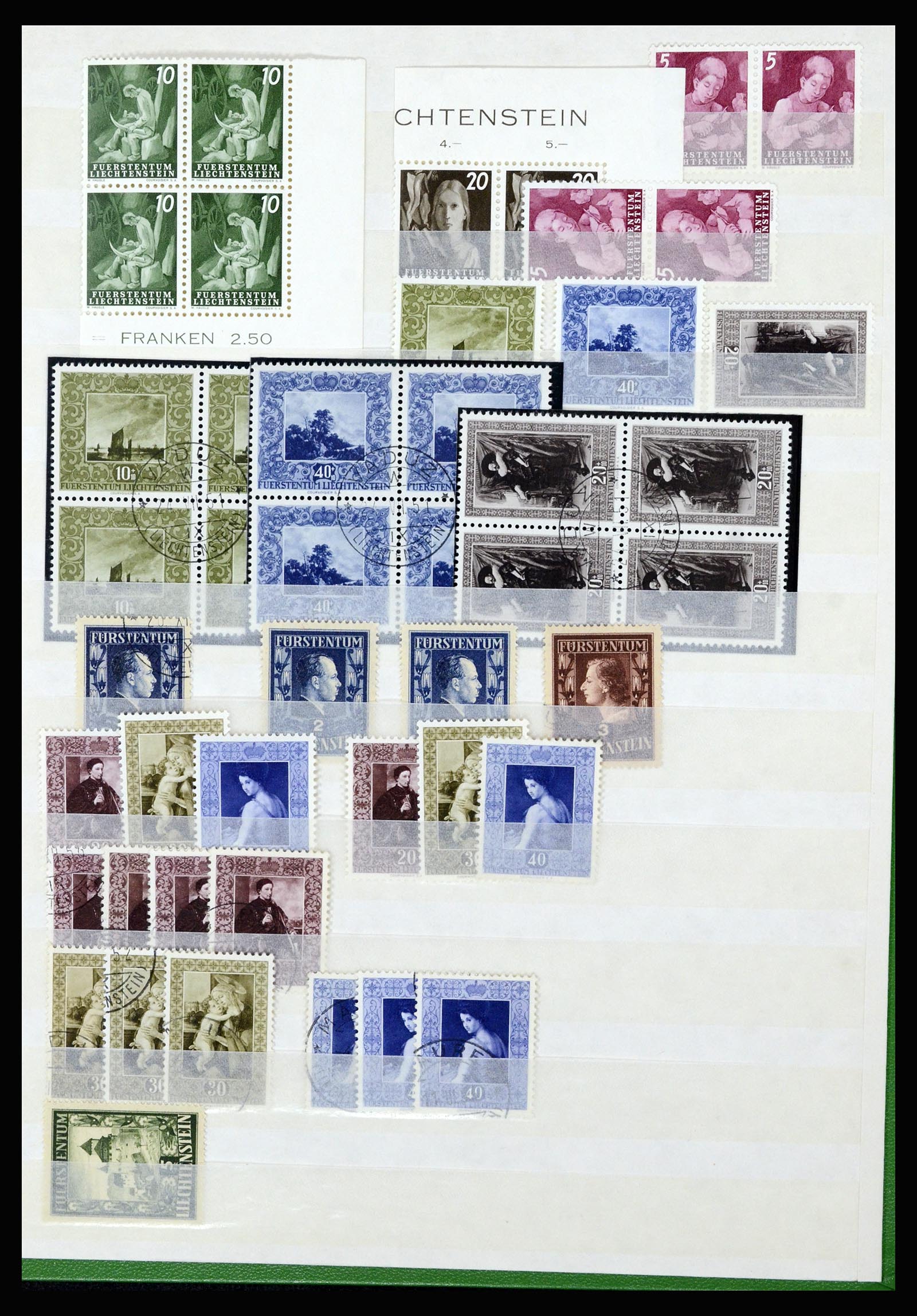 36766 051 - Postzegelverzameling 36766 Liechtenstein 1912-1955.