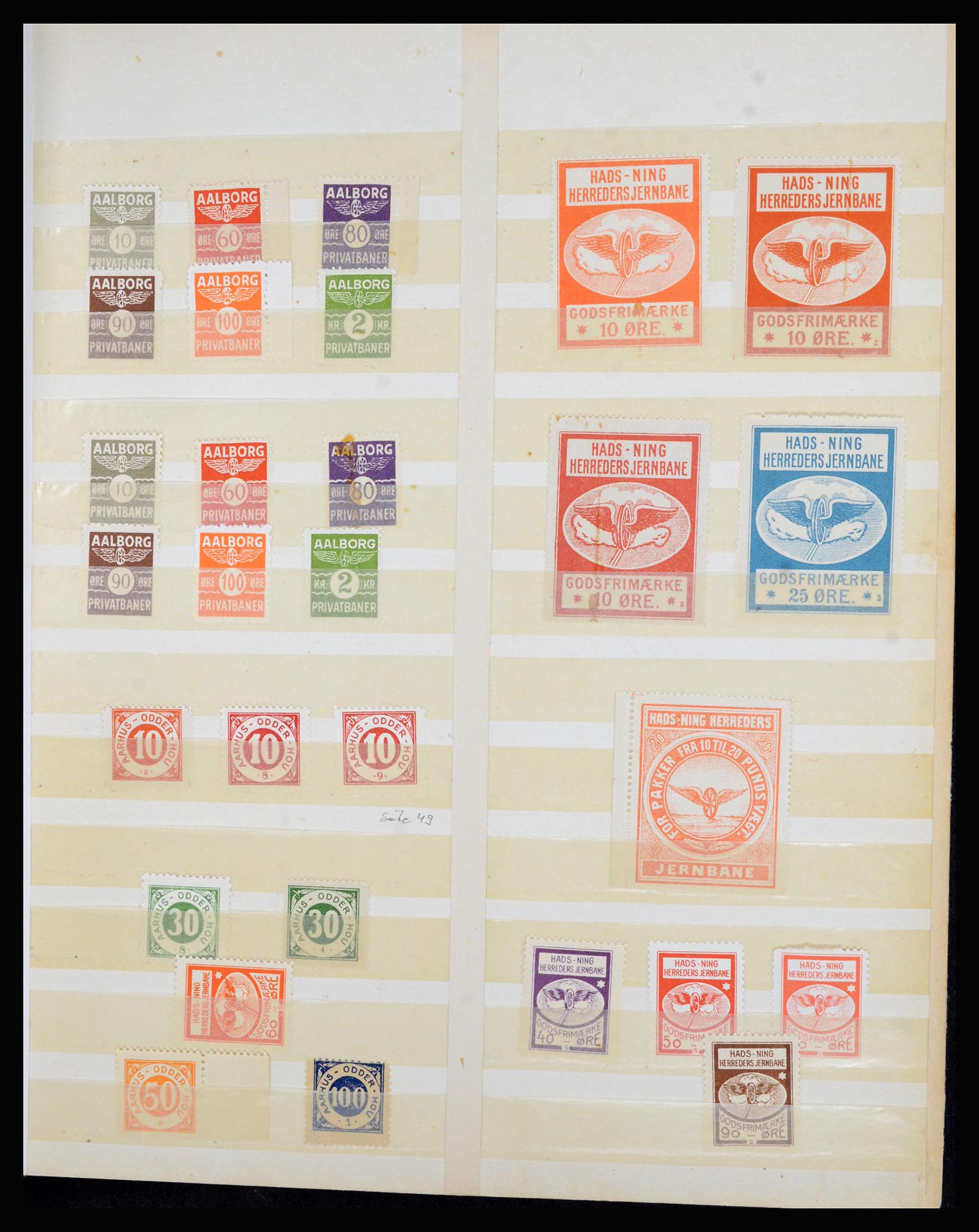 36767 001 - Postzegelverzameling 36767 Denemarken spoorwegzegels.