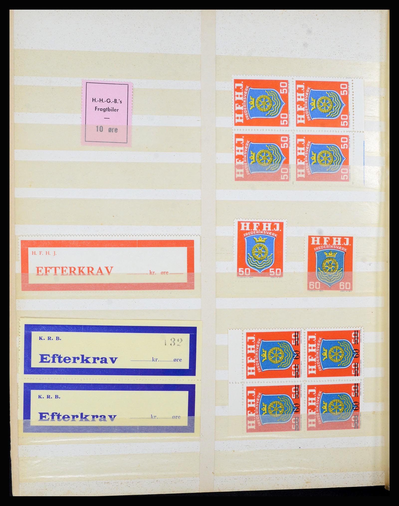 36767 002 - Postzegelverzameling 36767 Denemarken spoorwegzegels.