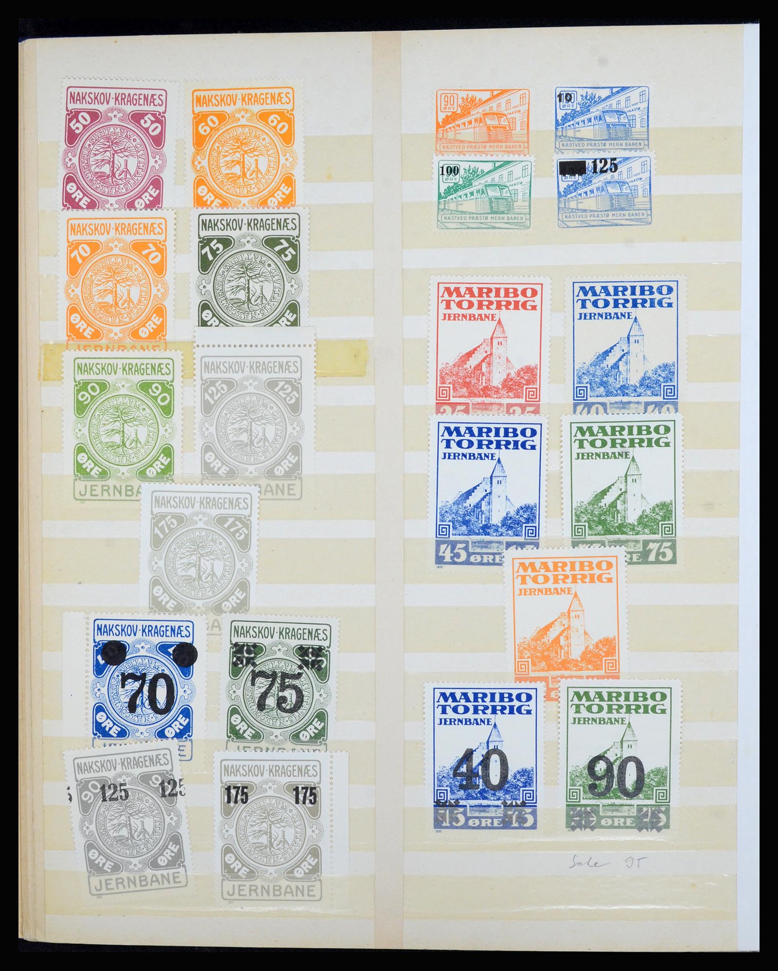 36767 016 - Stamp collection 36767 Denmark railroadstamps.