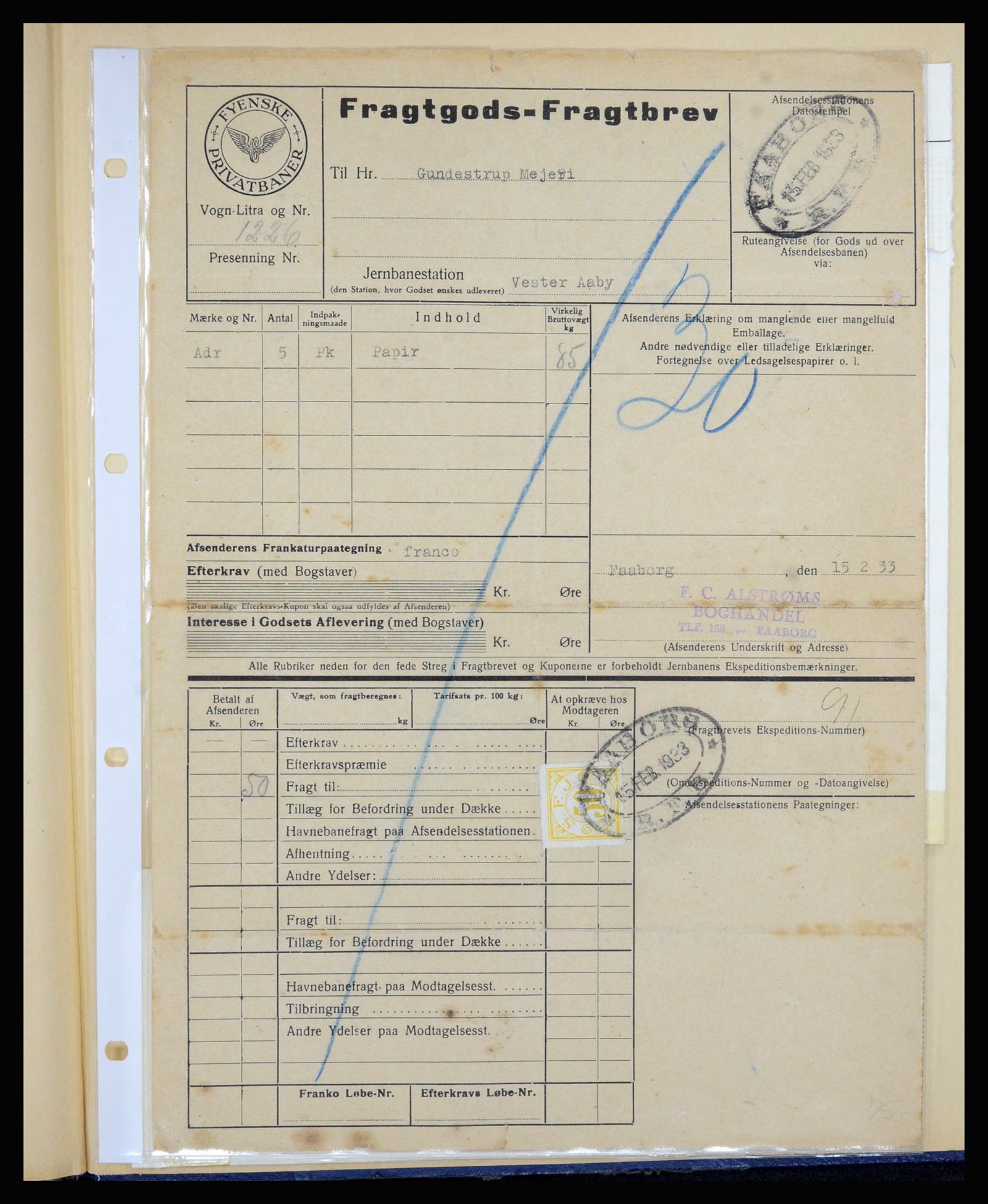 36767 023 - Postzegelverzameling 36767 Denemarken spoorwegzegels.