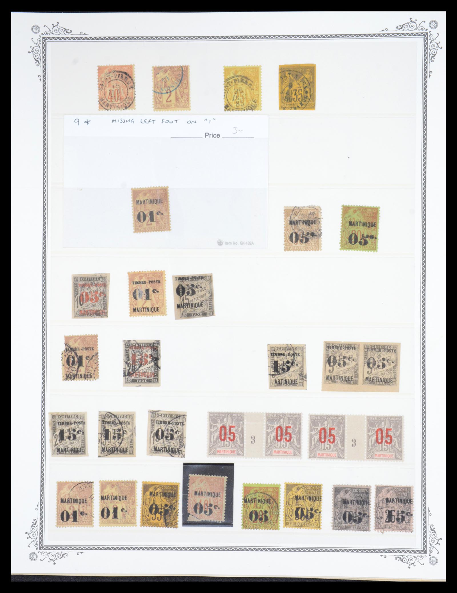 36772 003 - Postzegelverzameling 36772 Martinique 1886-1947.