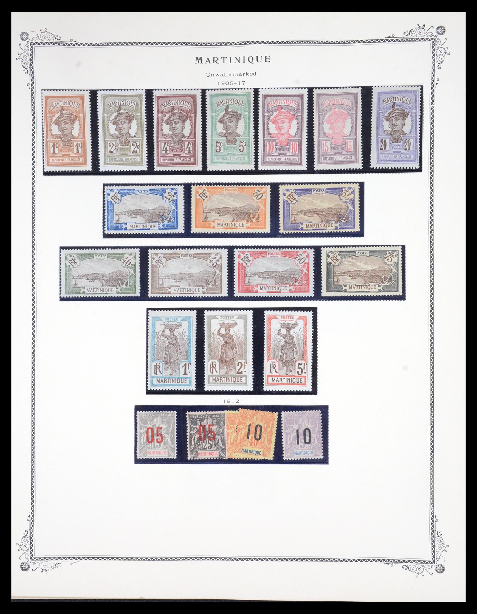 36772 009 - Postzegelverzameling 36772 Martinique 1886-1947.