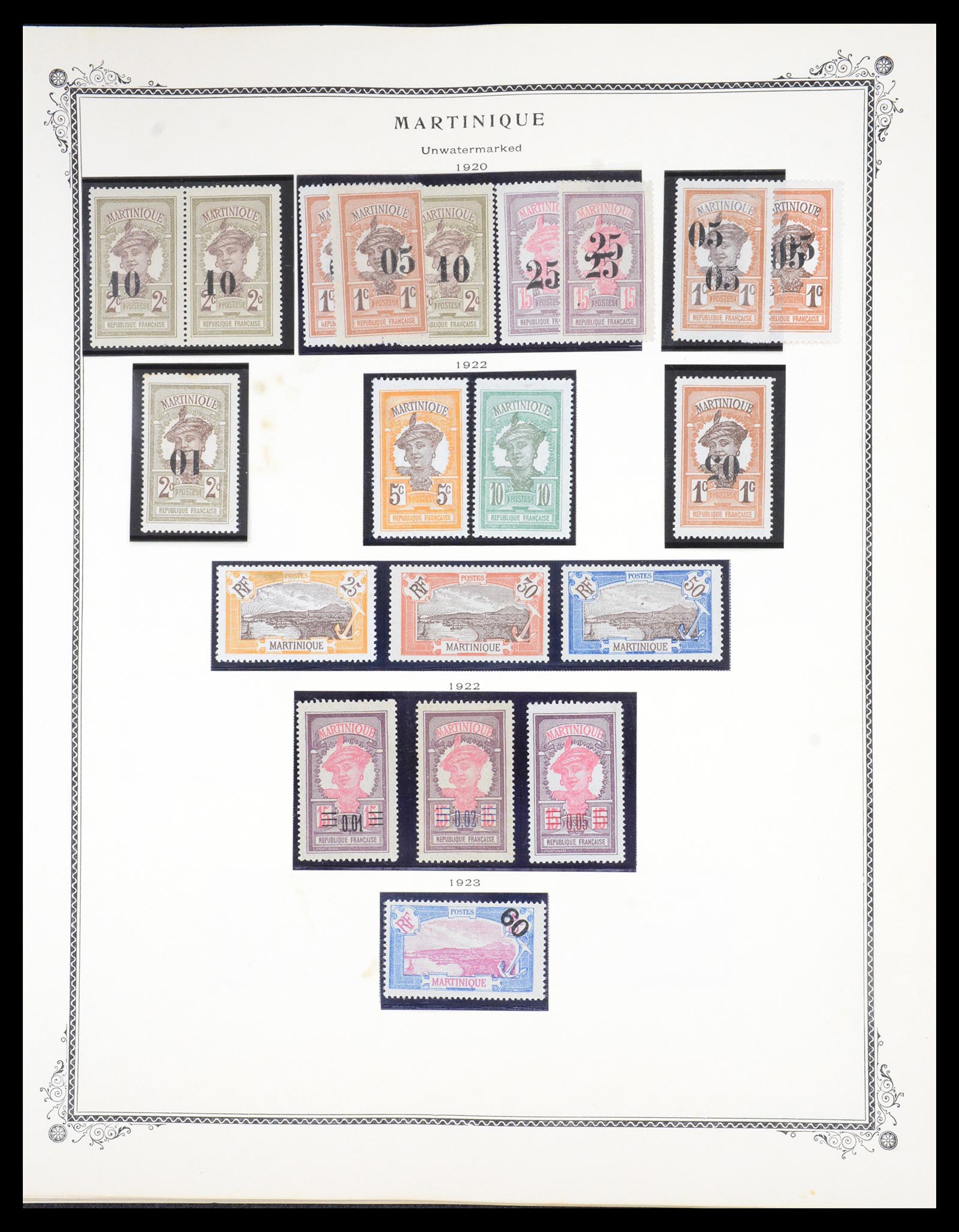 36772 010 - Postzegelverzameling 36772 Martinique 1886-1947.