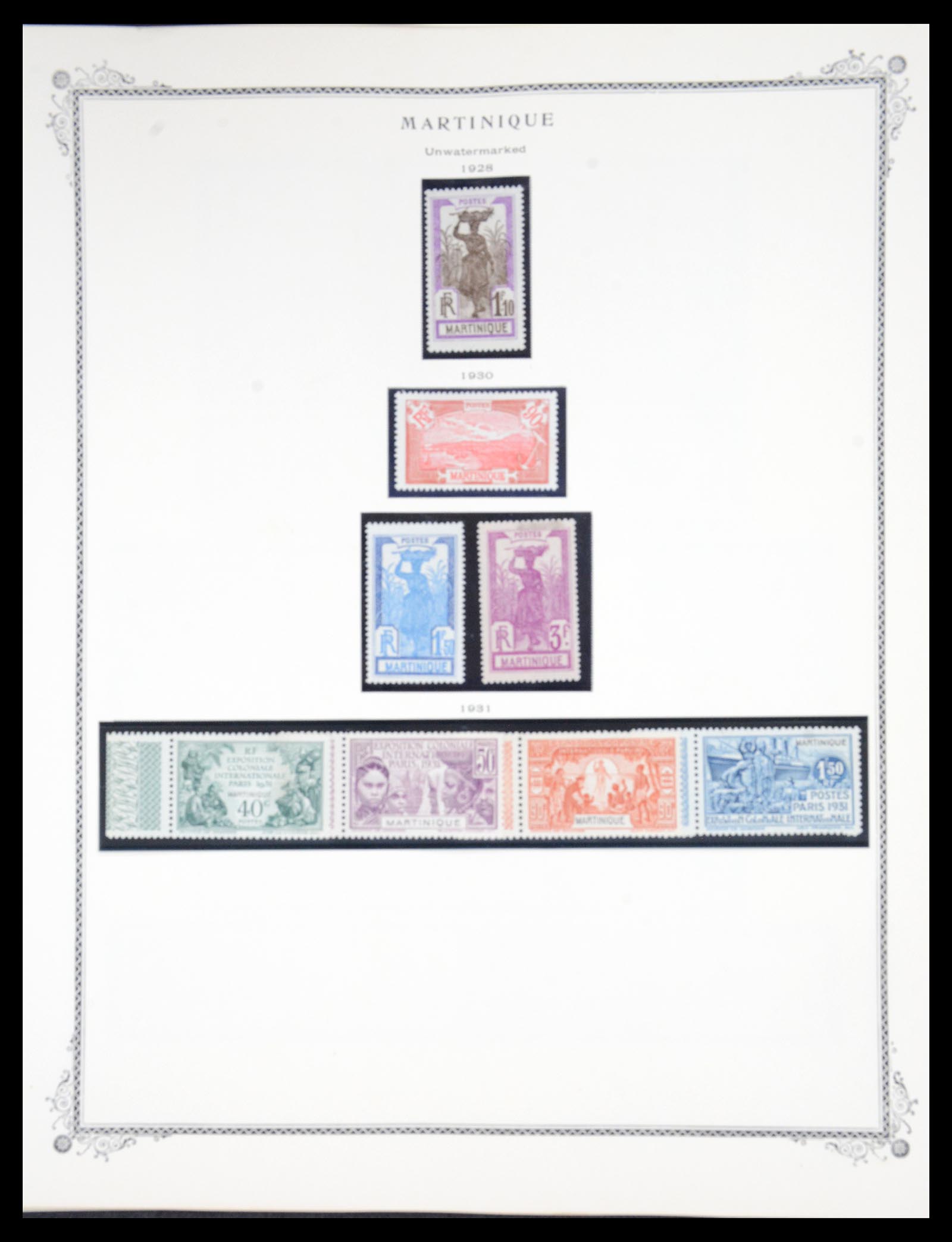 36772 013 - Postzegelverzameling 36772 Martinique 1886-1947.