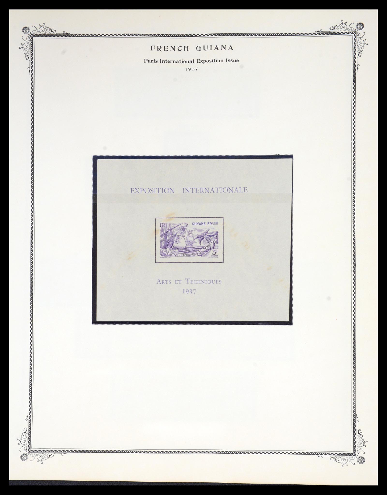 36774 010 - Postzegelverzameling 36774 Frans Guyana 1887-1947.