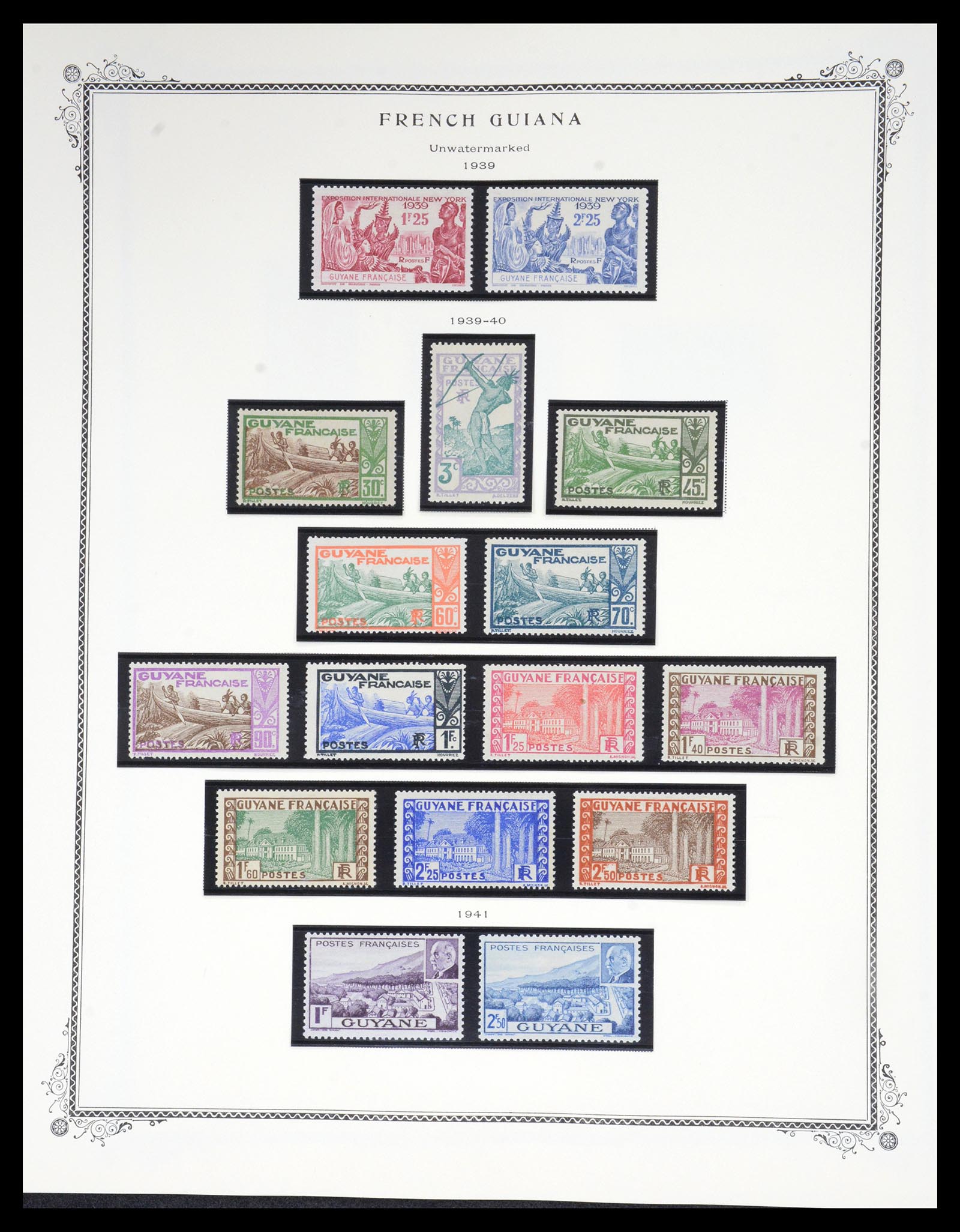 36774 011 - Postzegelverzameling 36774 Frans Guyana 1887-1947.