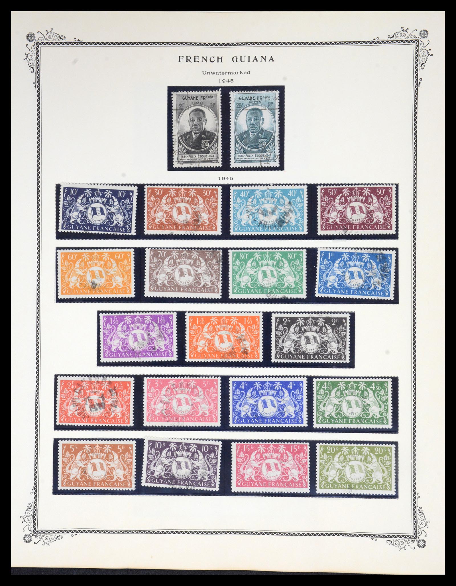36774 013 - Postzegelverzameling 36774 Frans Guyana 1887-1947.