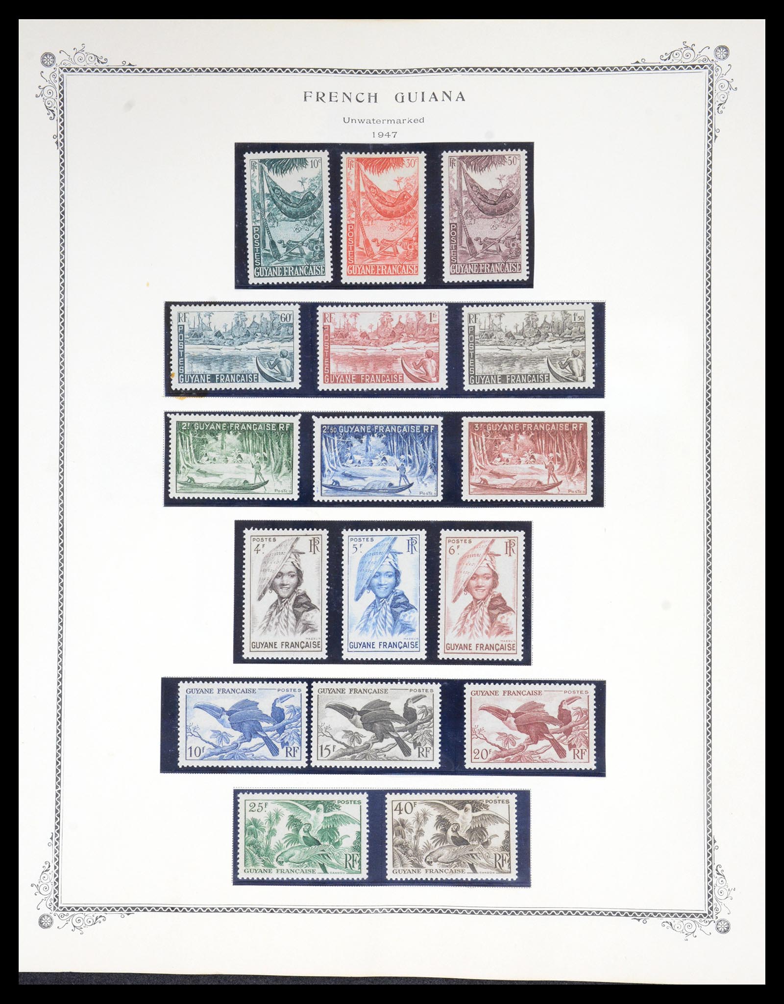 36774 014 - Postzegelverzameling 36774 Frans Guyana 1887-1947.