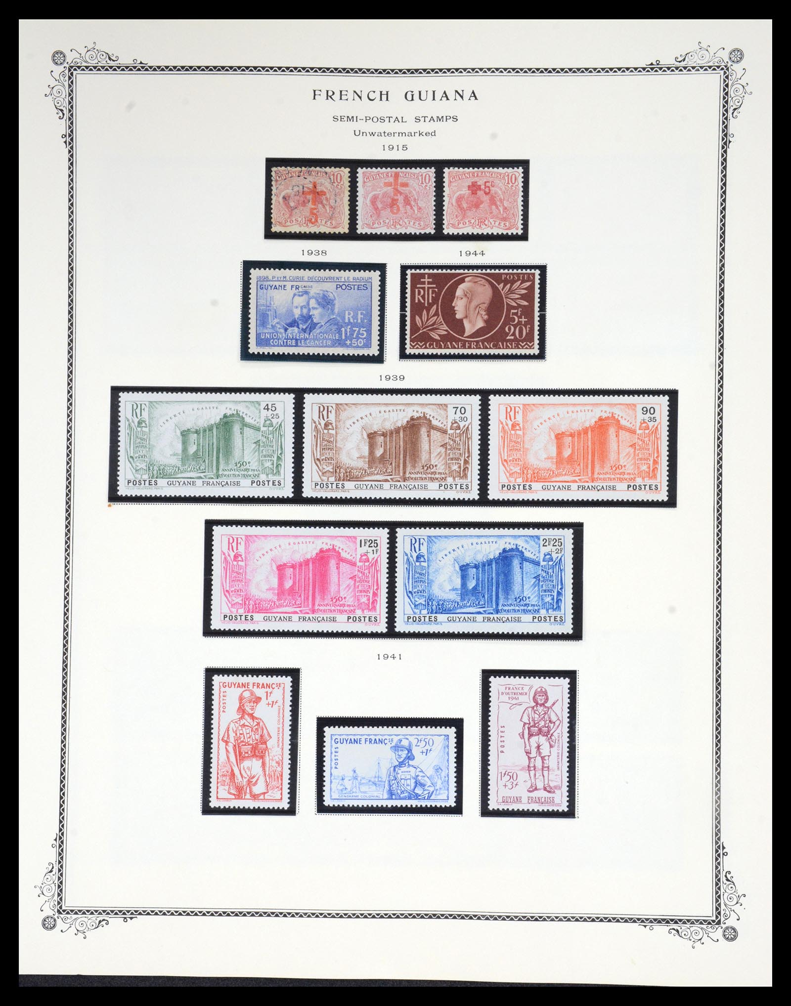 36774 016 - Stamp collection 36774 French Guyana 1887-1947.