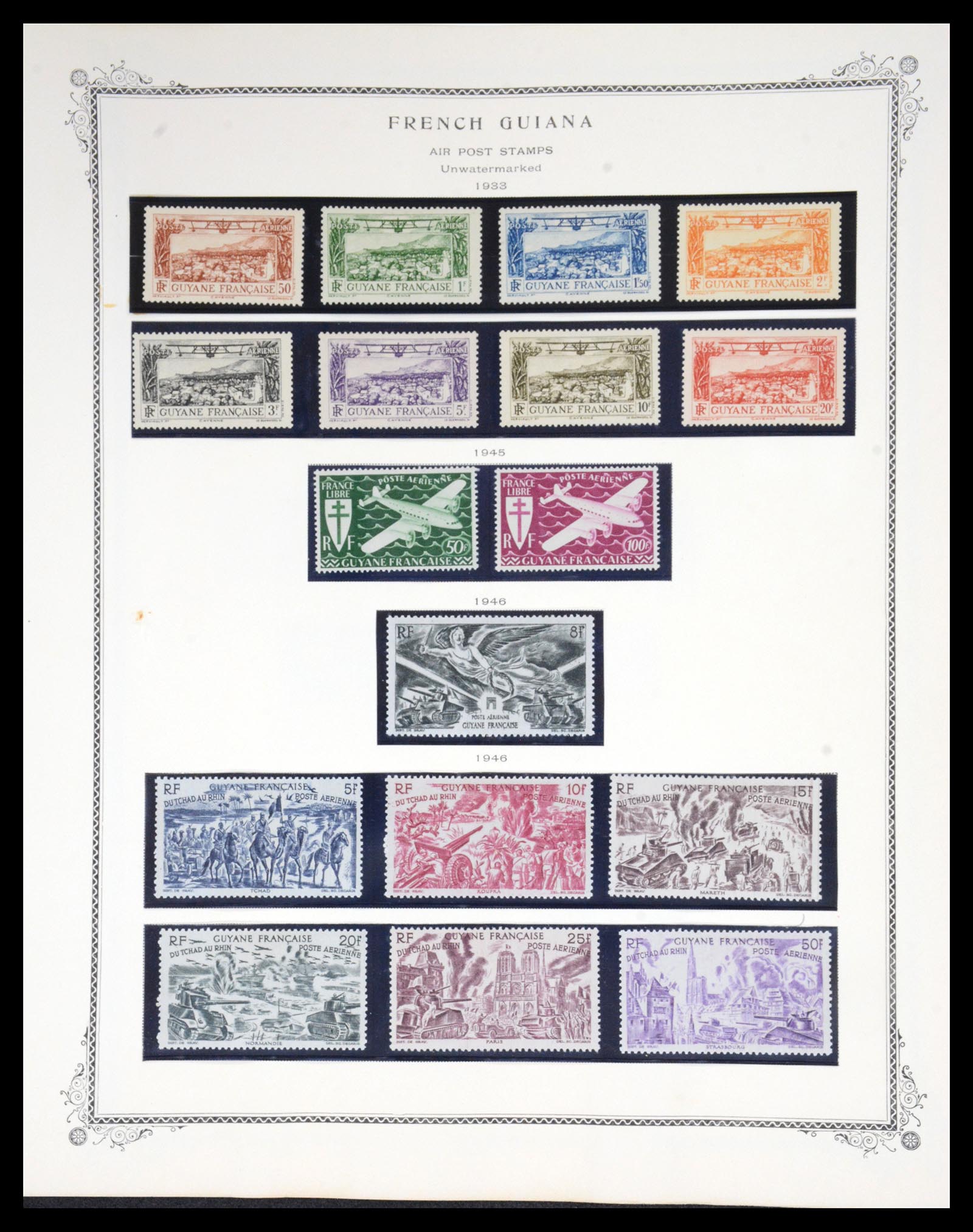 36774 017 - Postzegelverzameling 36774 Frans Guyana 1887-1947.
