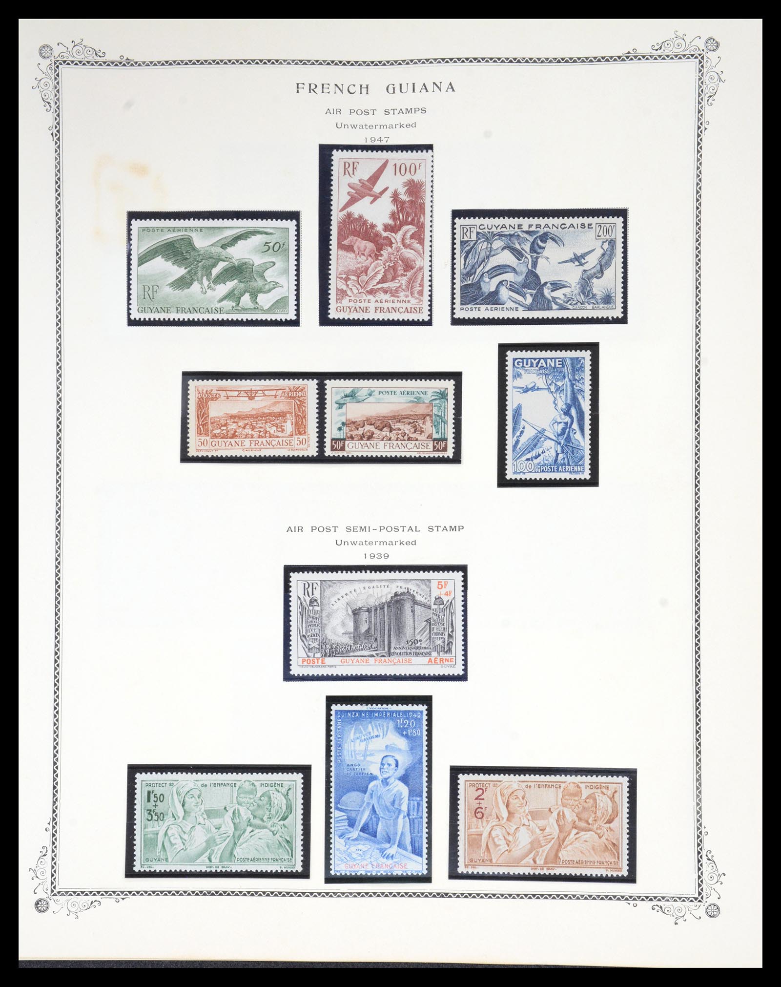 36774 019 - Postzegelverzameling 36774 Frans Guyana 1887-1947.