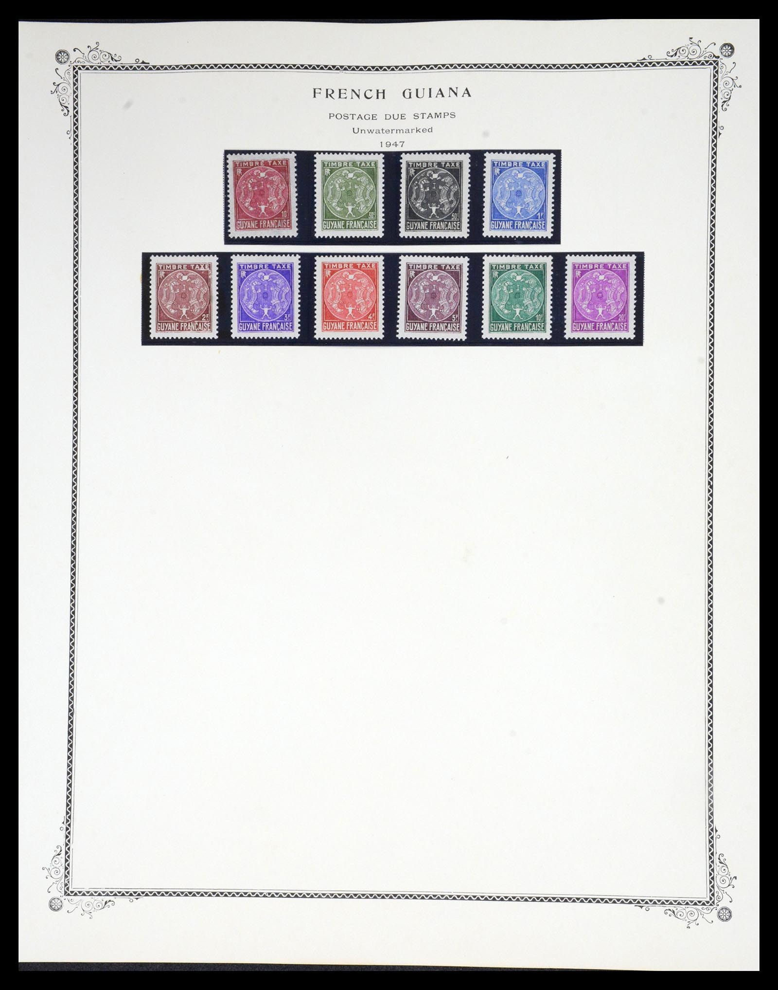 36774 021 - Postzegelverzameling 36774 Frans Guyana 1887-1947.