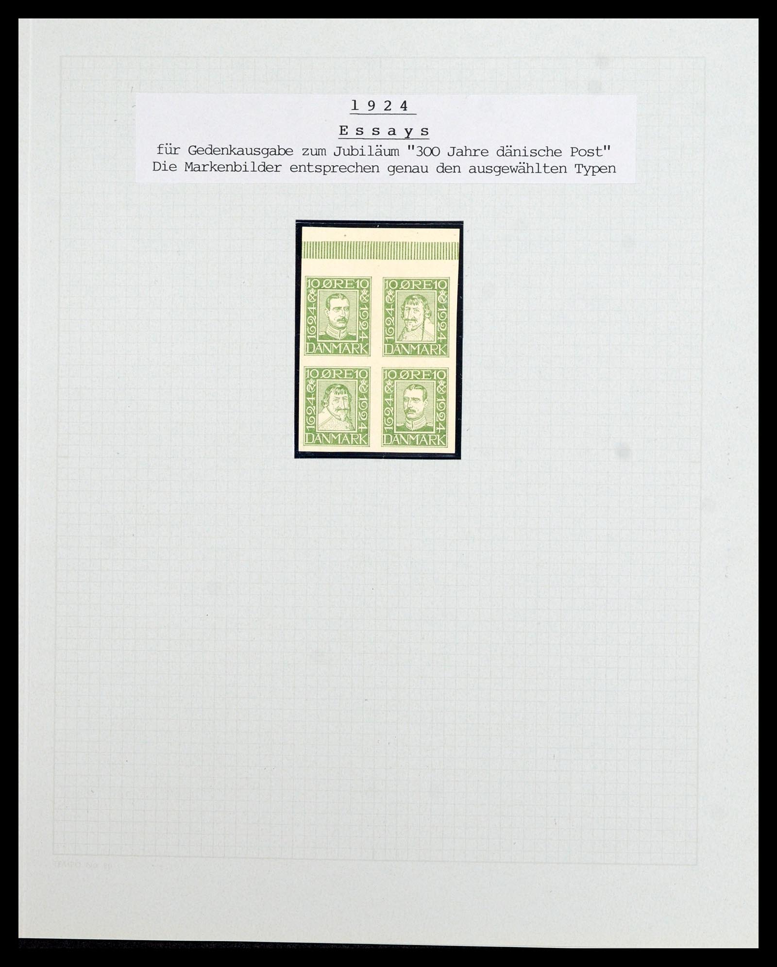 36780 017 - Postzegelverzameling 36780 Denemarken proeven en essays 1849-1961.