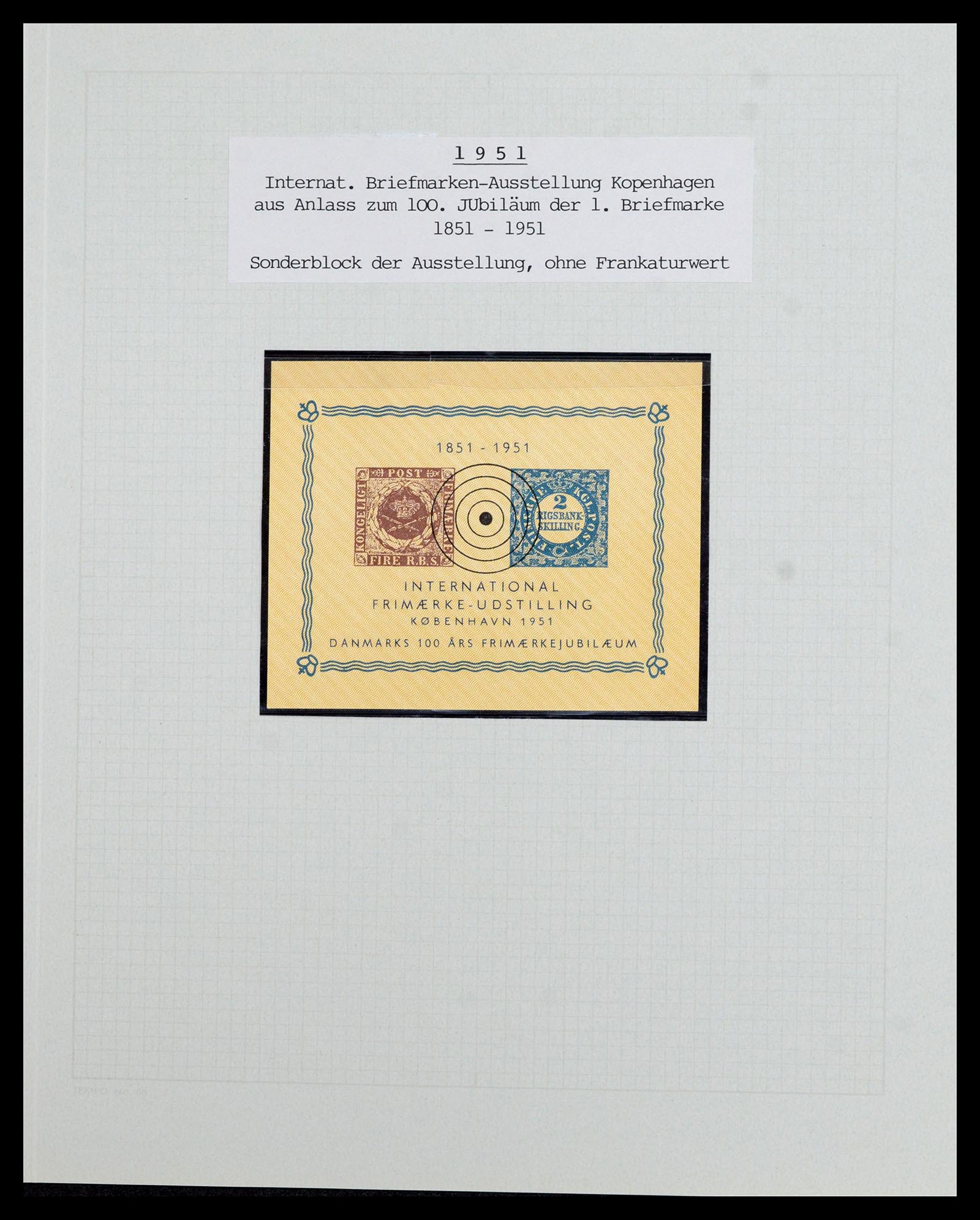 36780 019 - Stamp collection 36780 Denmark proofs and essays 1849-1961.