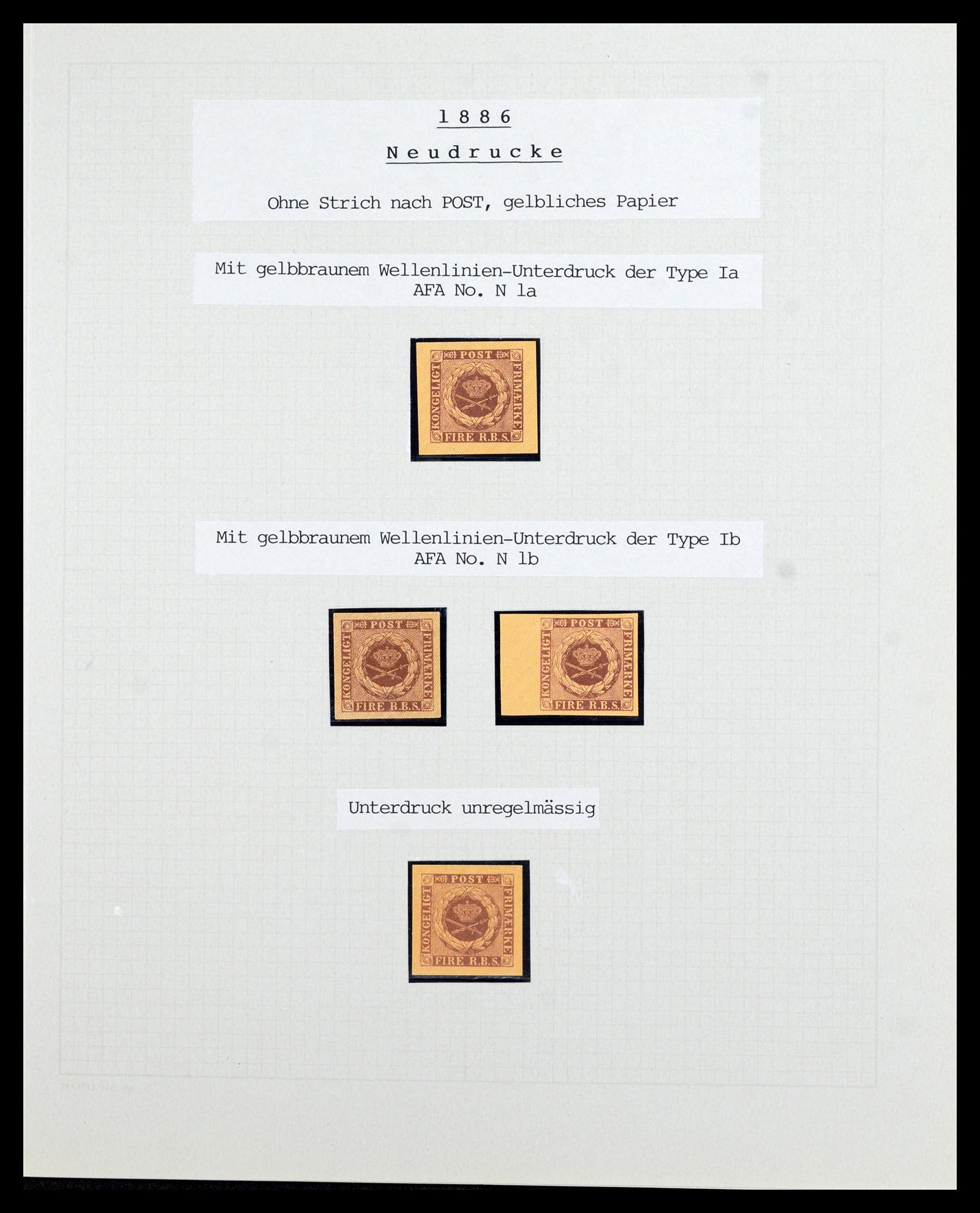 36780 022 - Postzegelverzameling 36780 Denemarken proeven en essays 1849-1961.