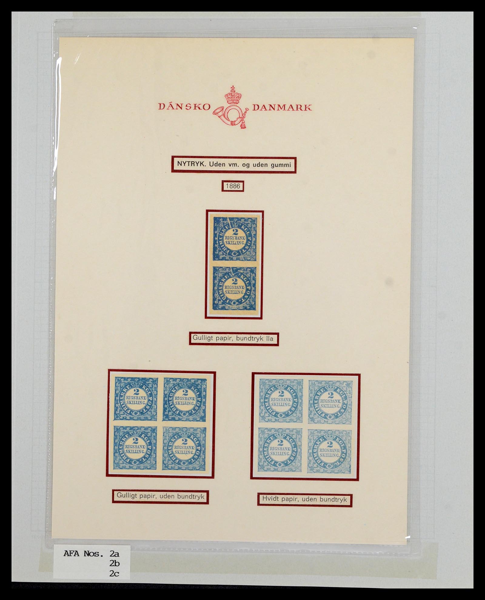 36780 025 - Postzegelverzameling 36780 Denemarken proeven en essays 1849-1961.