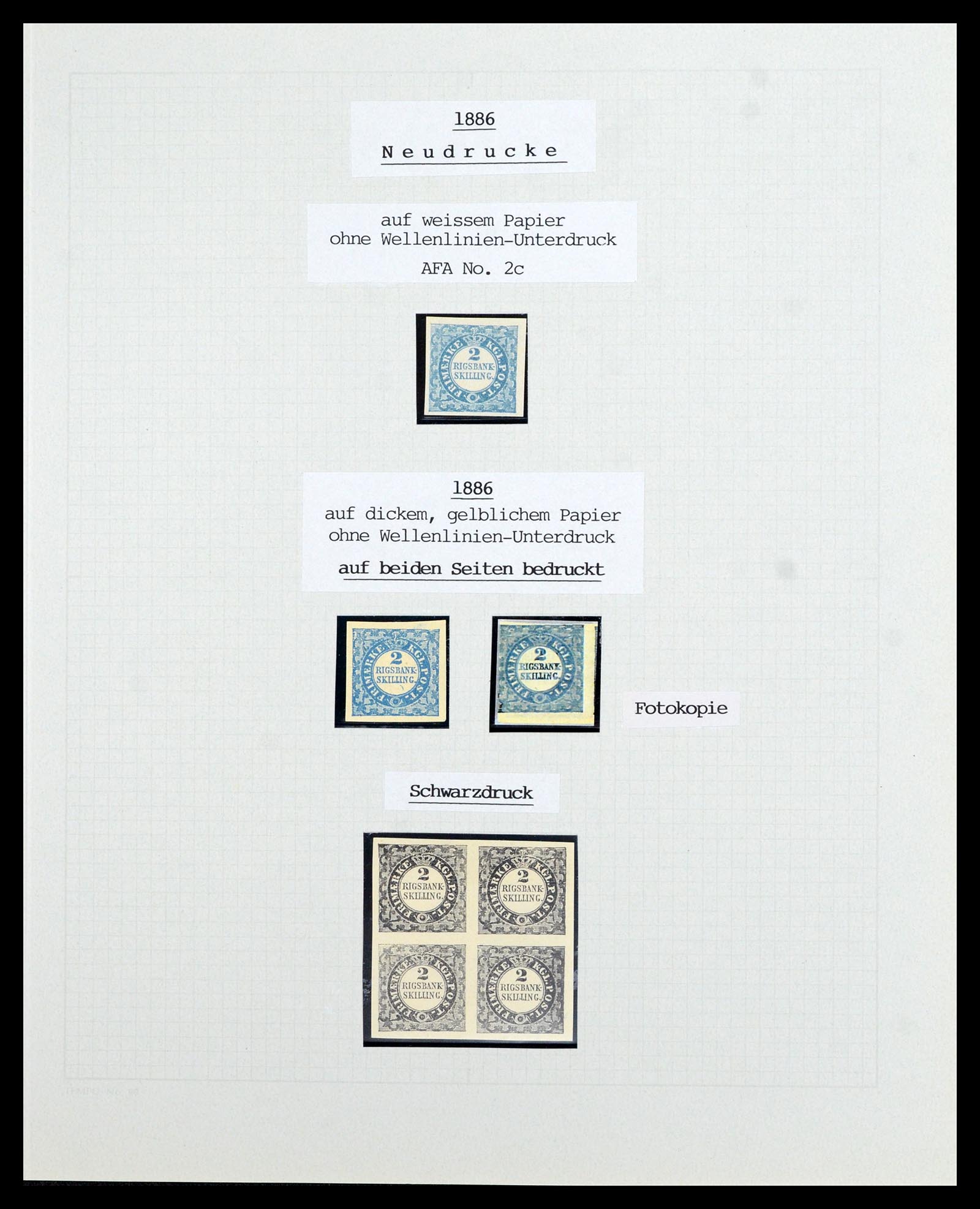 36780 027 - Postzegelverzameling 36780 Denemarken proeven en essays 1849-1961.