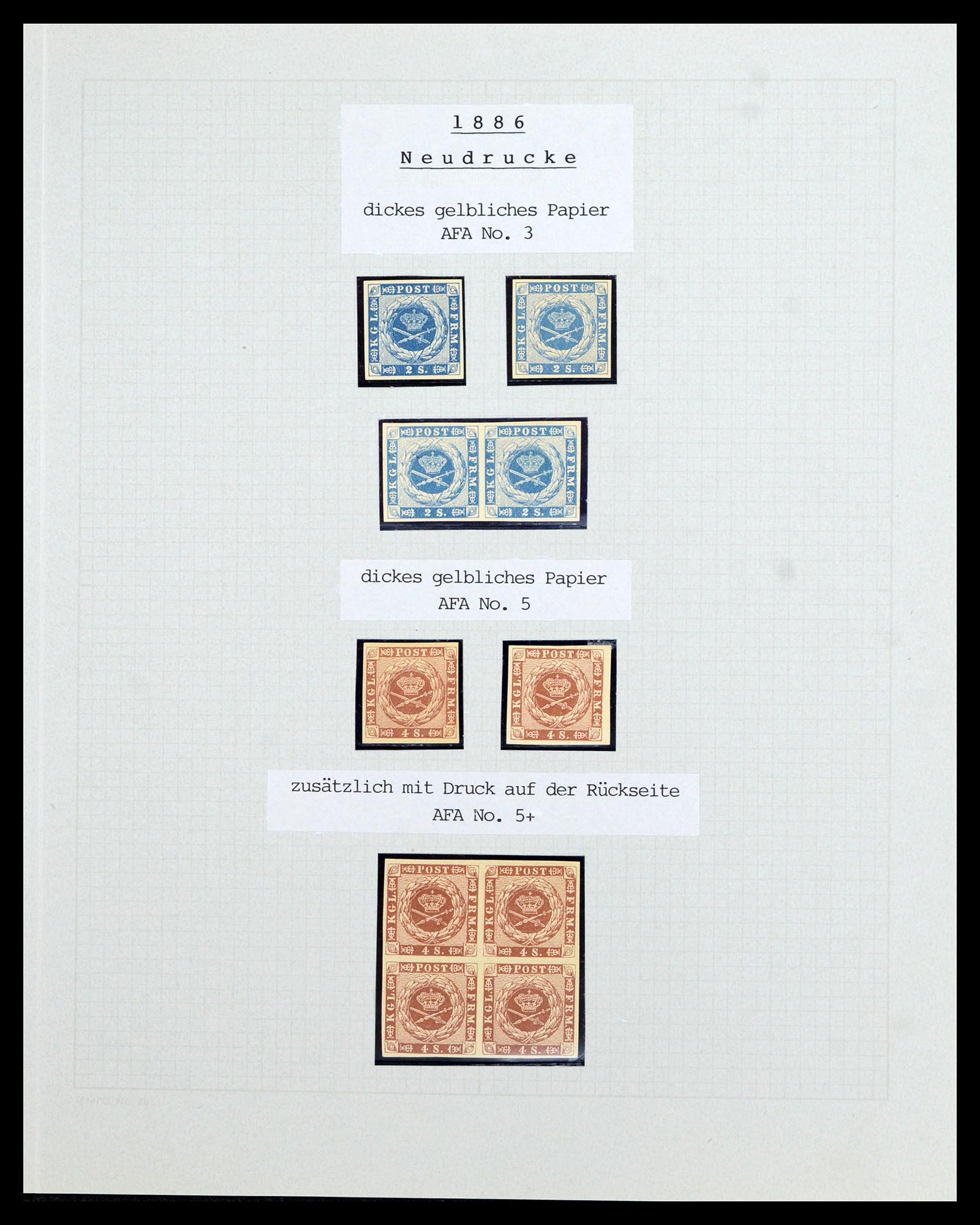 36780 029 - Postzegelverzameling 36780 Denemarken proeven en essays 1849-1961.