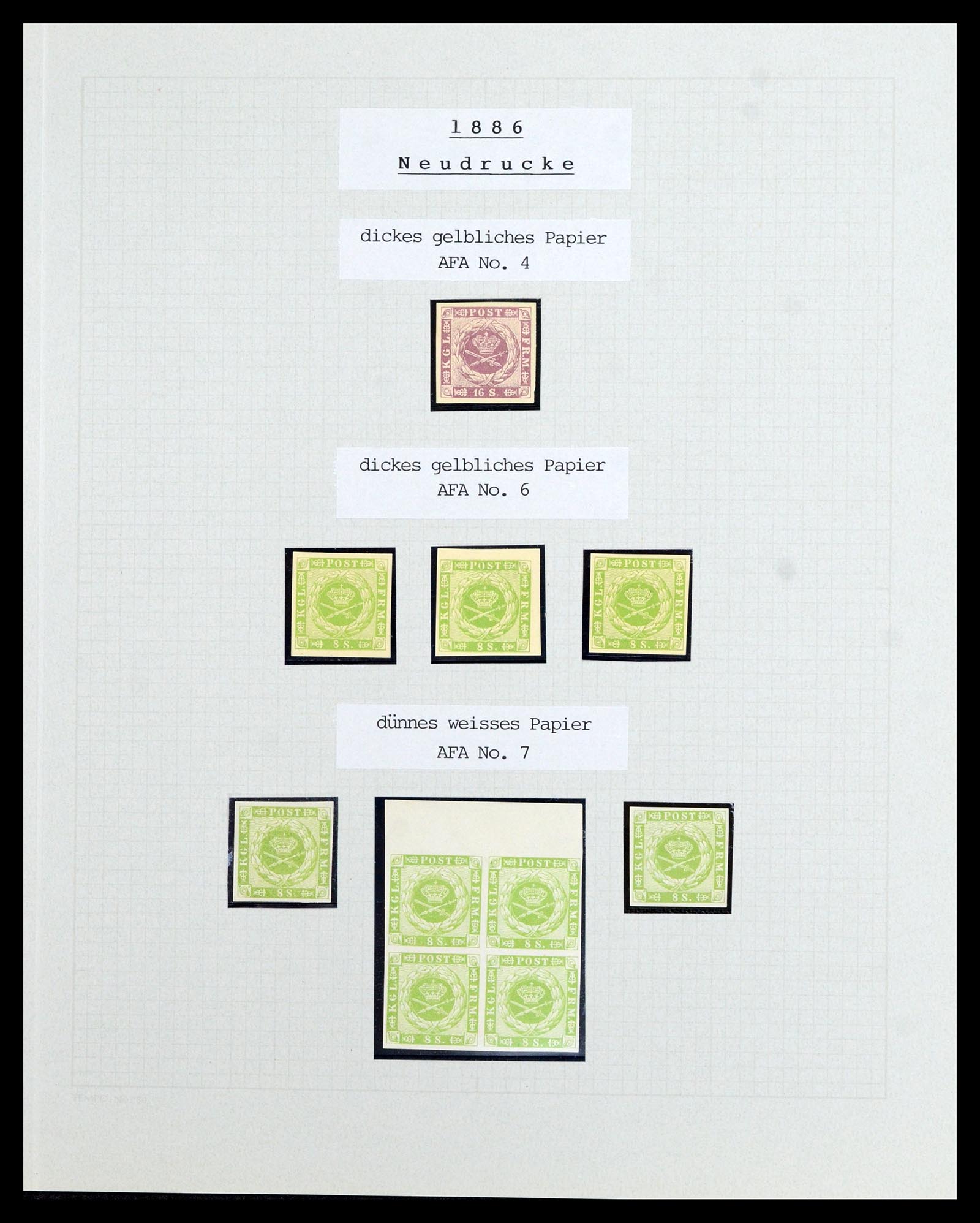 36780 030 - Postzegelverzameling 36780 Denemarken proeven en essays 1849-1961.