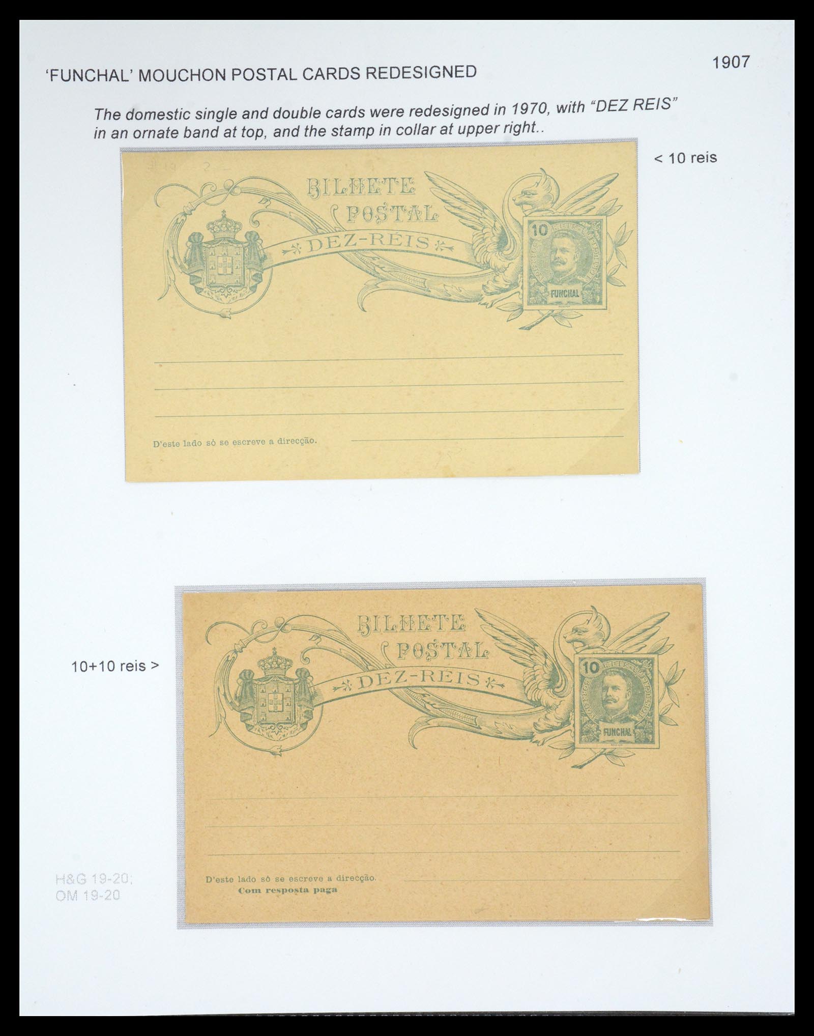 36781 020 - Postzegelverzameling 36781 Madeira postwaardestukken 1879-1948.