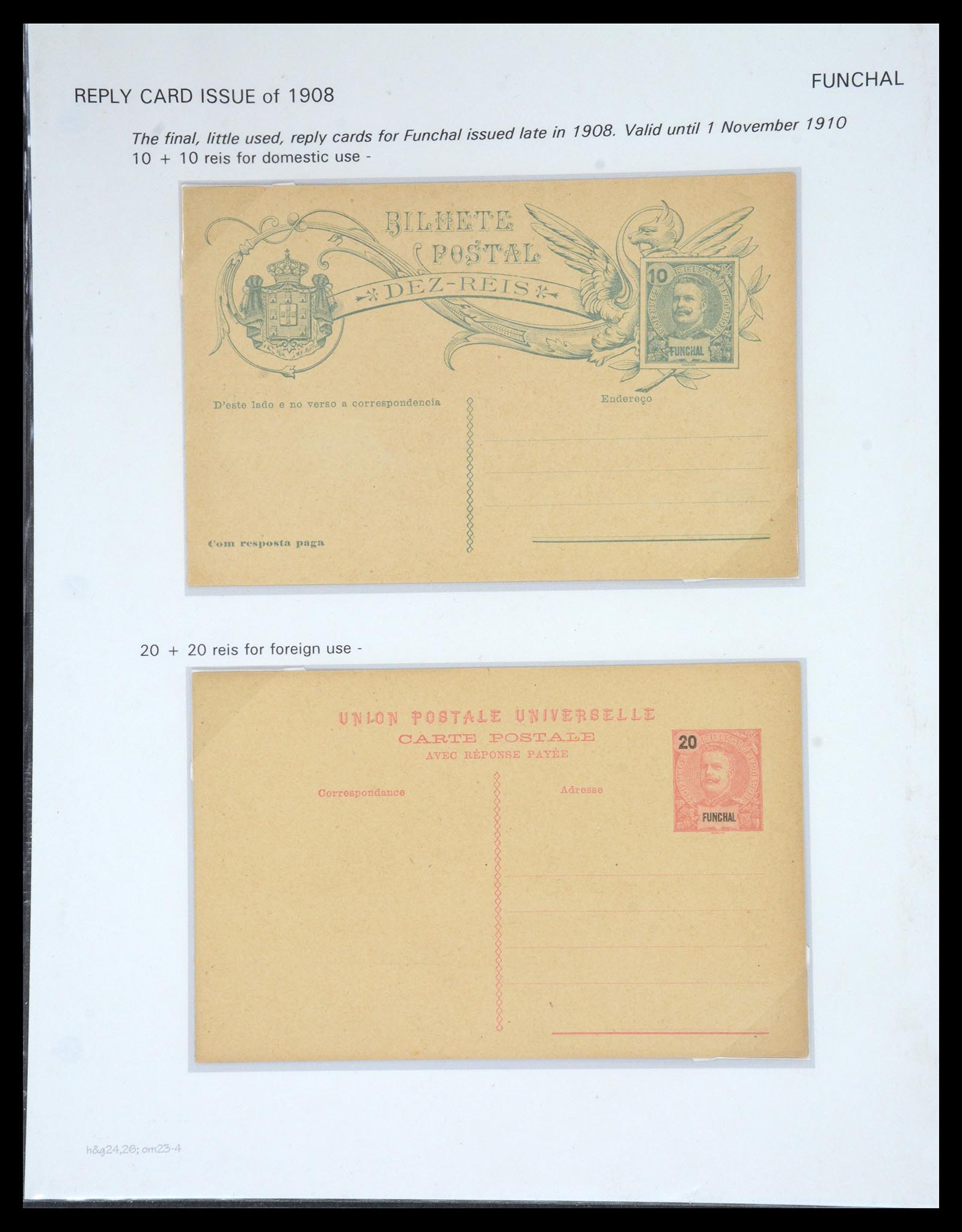 36781 022 - Stamp collection 36781 Madeira postal stationeries 1879-1948.