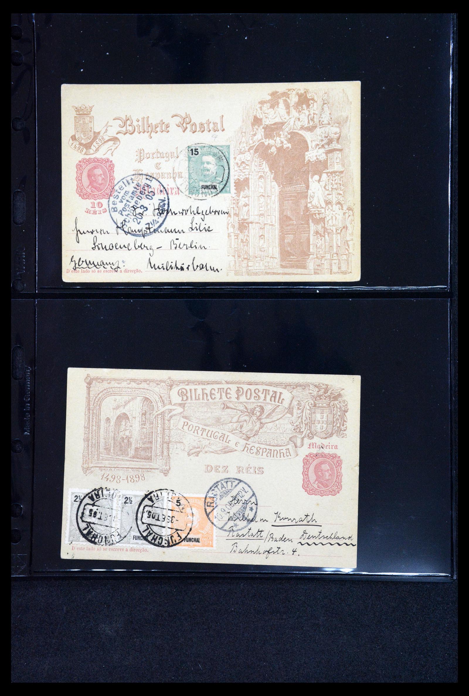 36781 023 - Postzegelverzameling 36781 Madeira postwaardestukken 1879-1948.