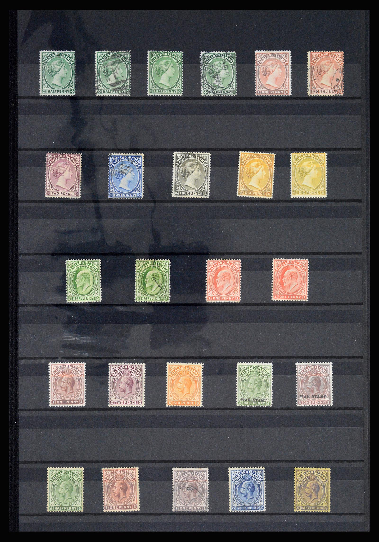 36784 001 - Postzegelverzameling 36784 Falkland Eilanden 1895-1997.