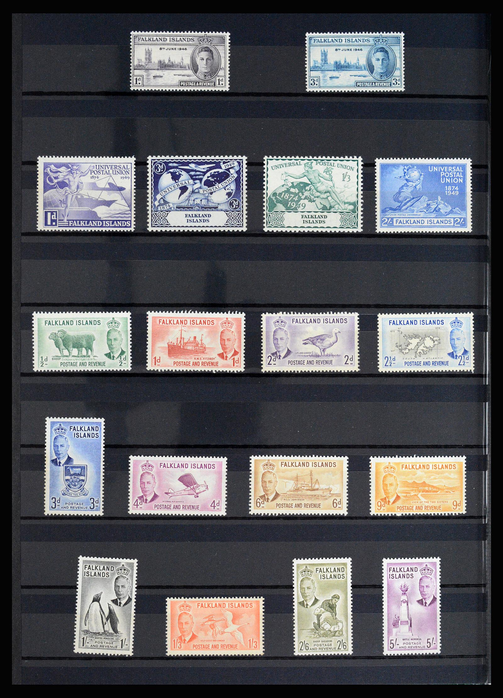 36784 004 - Postzegelverzameling 36784 Falkland Eilanden 1895-1997.