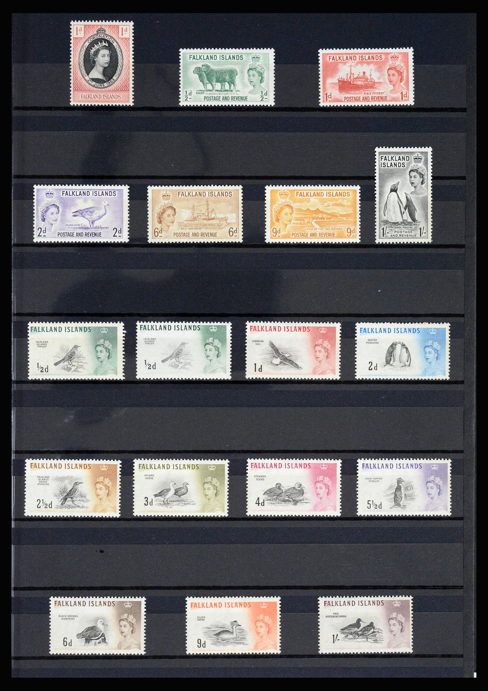 36784 005 - Postzegelverzameling 36784 Falkland Eilanden 1895-1997.