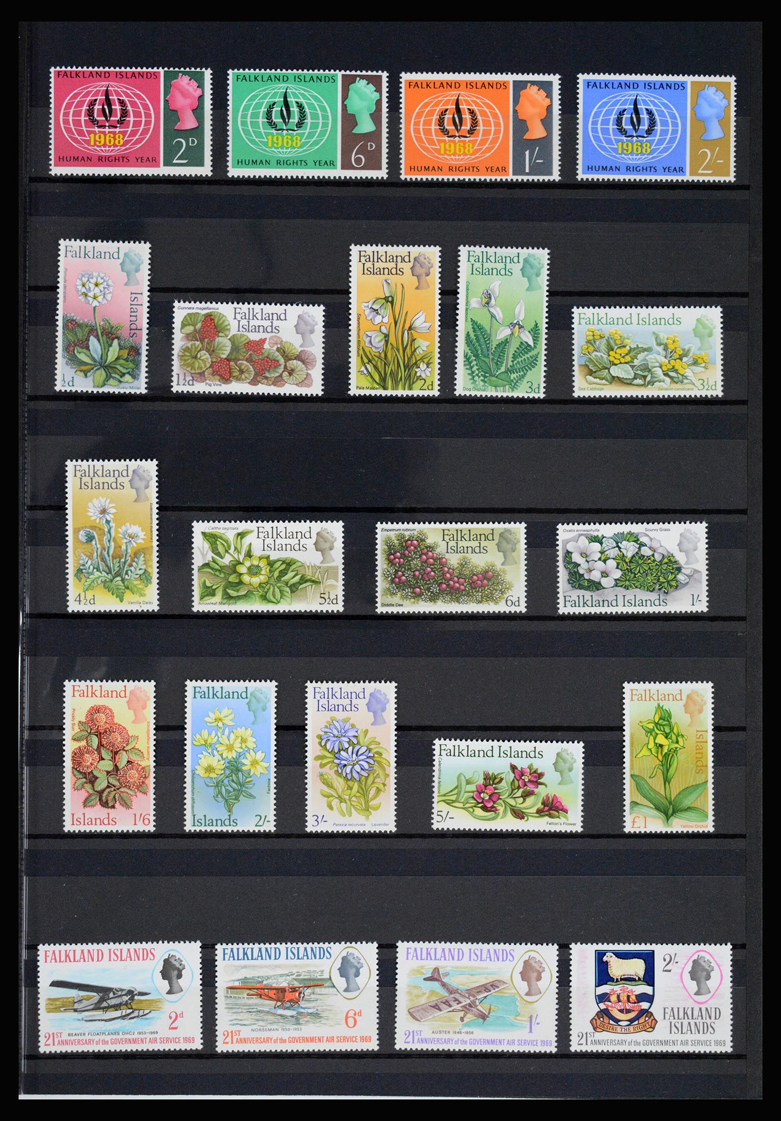 36784 007 - Postzegelverzameling 36784 Falkland Eilanden 1895-1997.