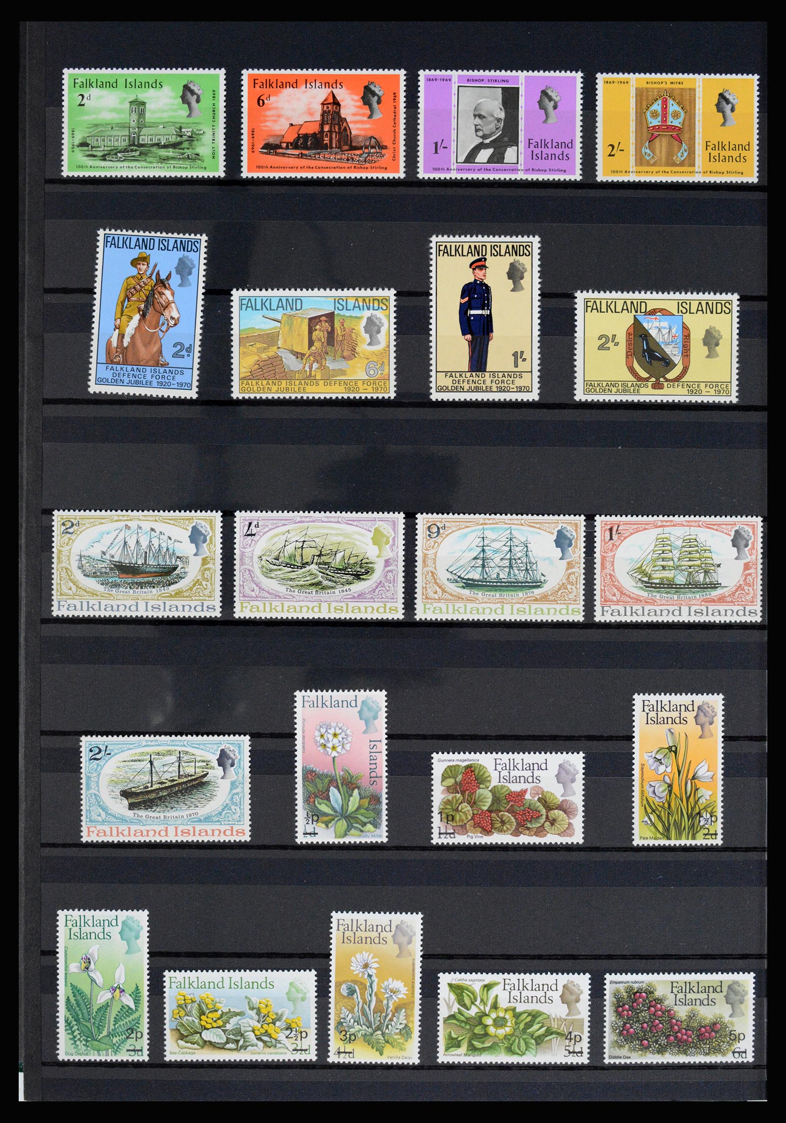 36784 008 - Postzegelverzameling 36784 Falkland Eilanden 1895-1997.