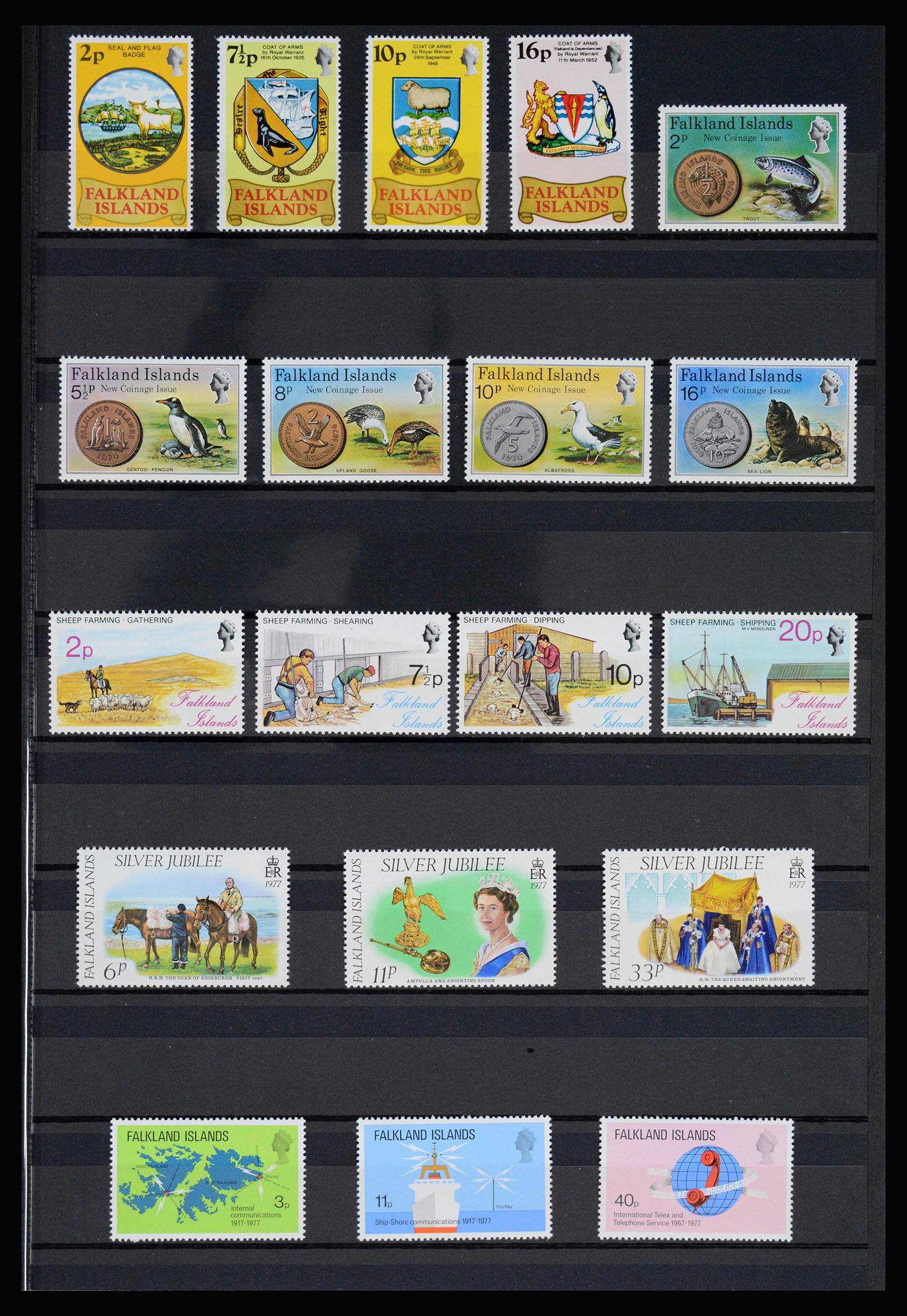 36784 011 - Postzegelverzameling 36784 Falkland Eilanden 1895-1997.
