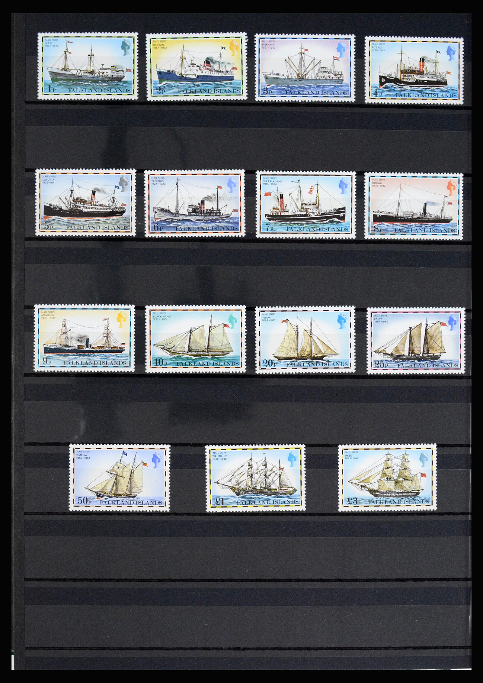 36784 012 - Postzegelverzameling 36784 Falkland Eilanden 1895-1997.