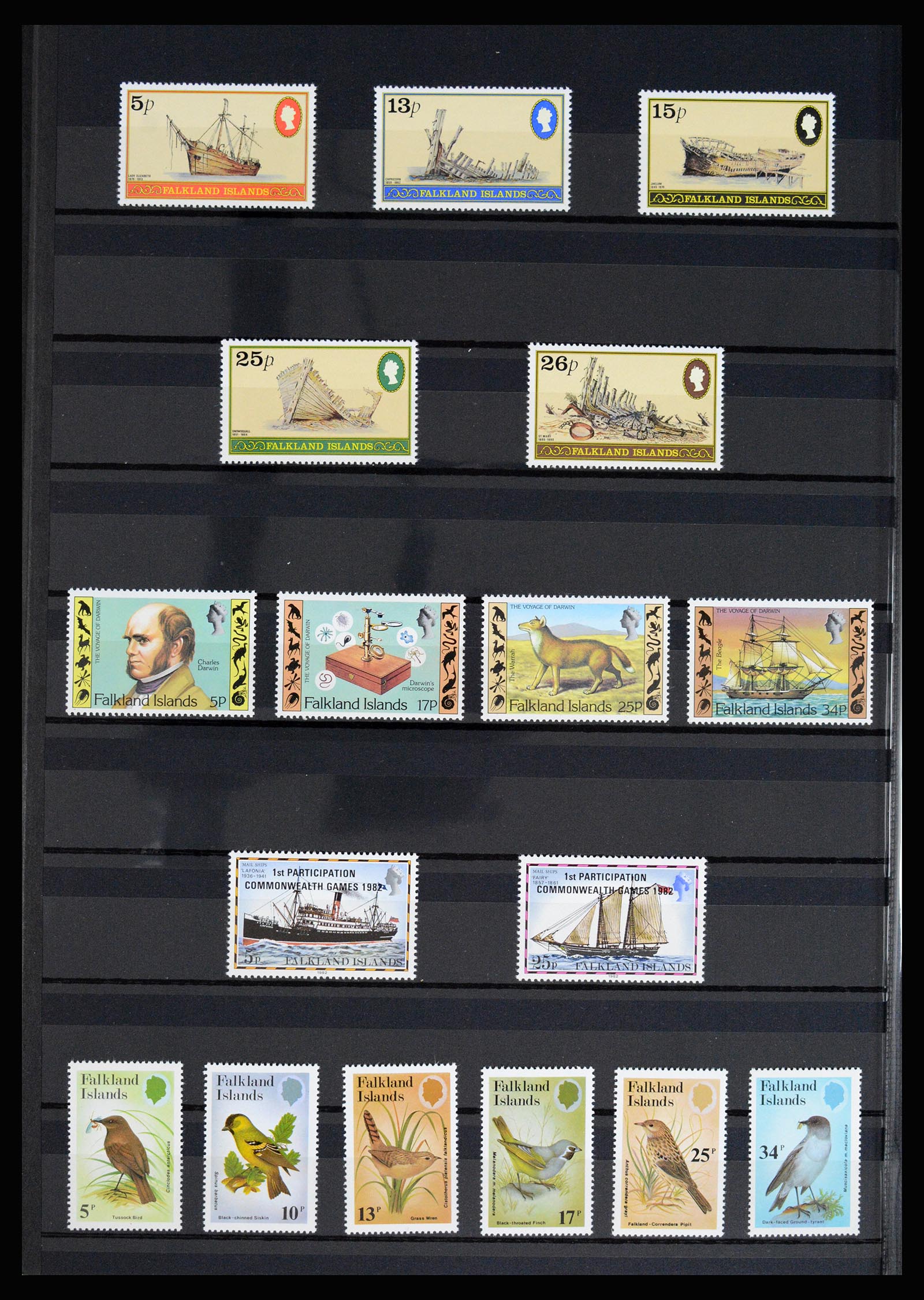 36784 018 - Postzegelverzameling 36784 Falkland Eilanden 1895-1997.